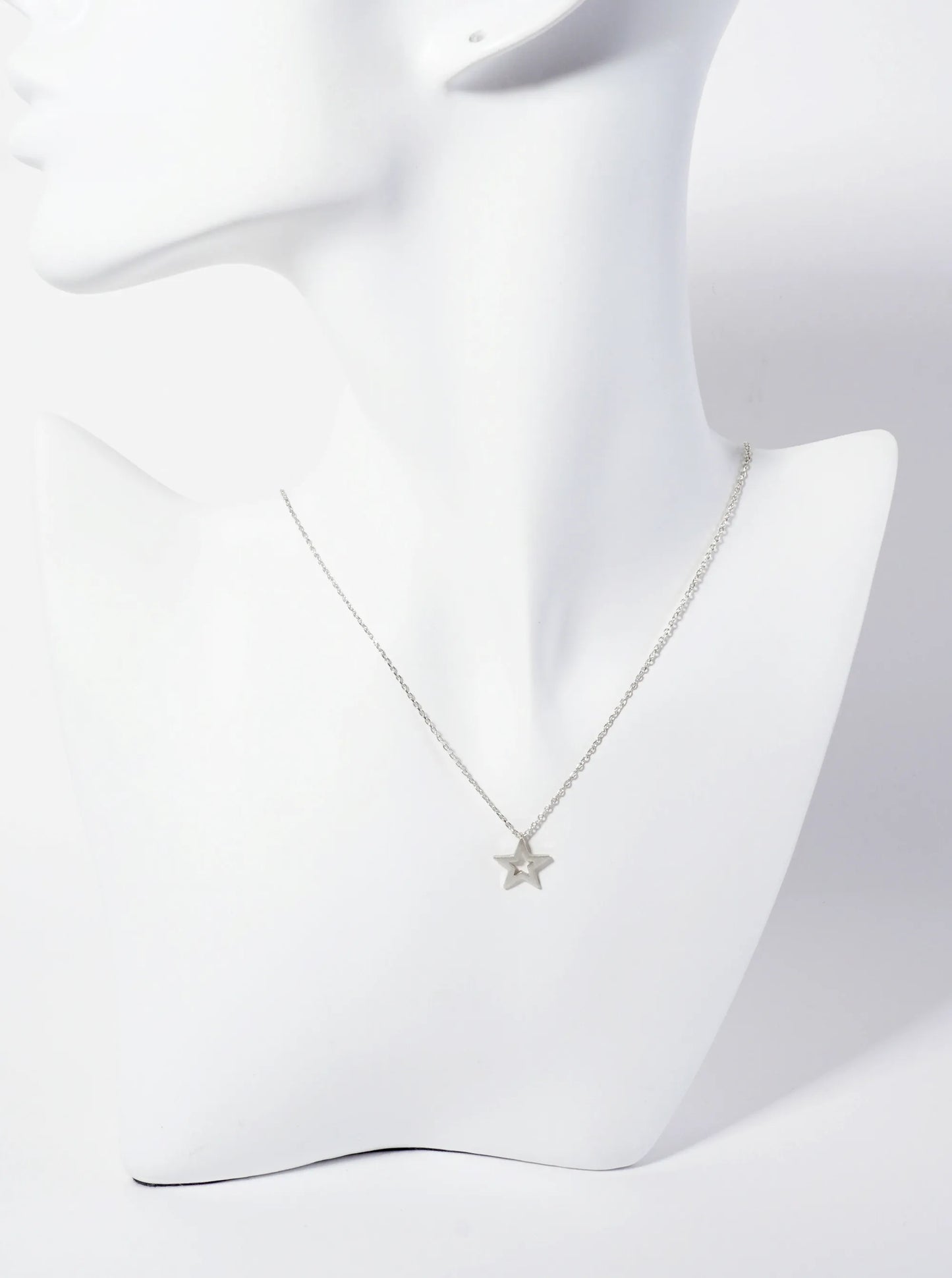 Celestial-Theme 18K-Gold-Dipped Cutout Star Pendant Necklace