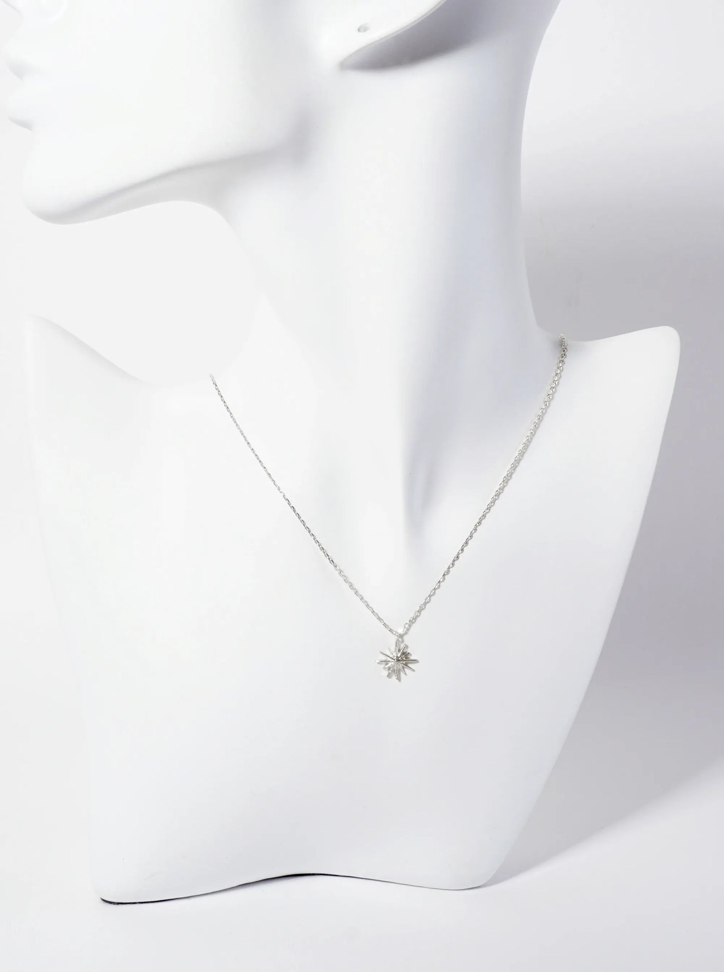 Celestial-Theme 18K-Gold-Dipped Starburst Pendant Necklace