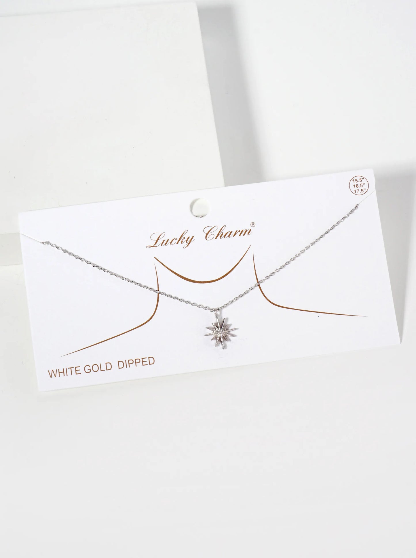 Celestial-Theme 18K-Gold-Dipped Starburst Pendant Necklace