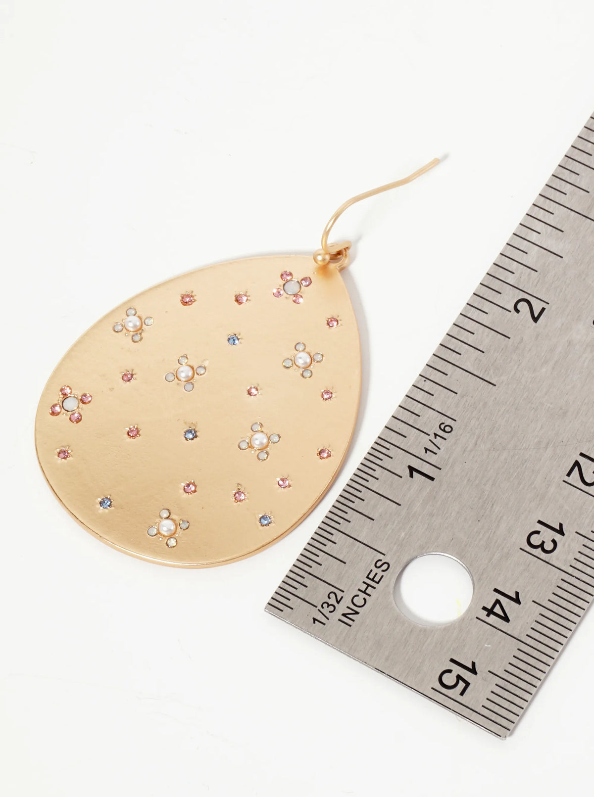 Celestial-Theme Crystal-Pave Teardrop Dangle Earrings
