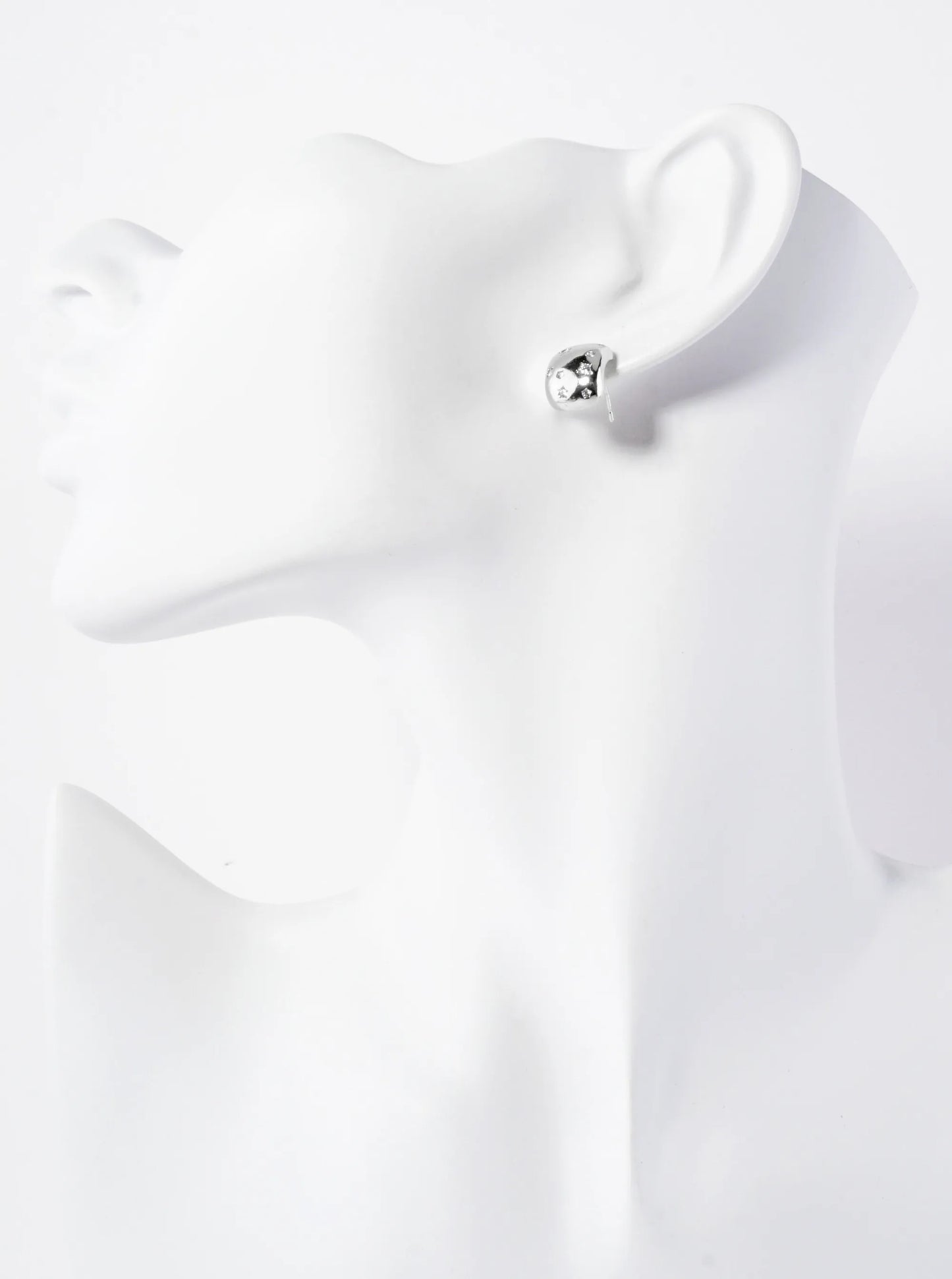Celestial-Theme Cubic-Zirconia Star-Accented 14K-Gold-Dipped Brass Earrings