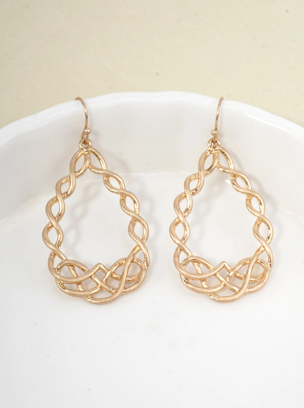 Celtic Knots Teardrop Drop Earrings