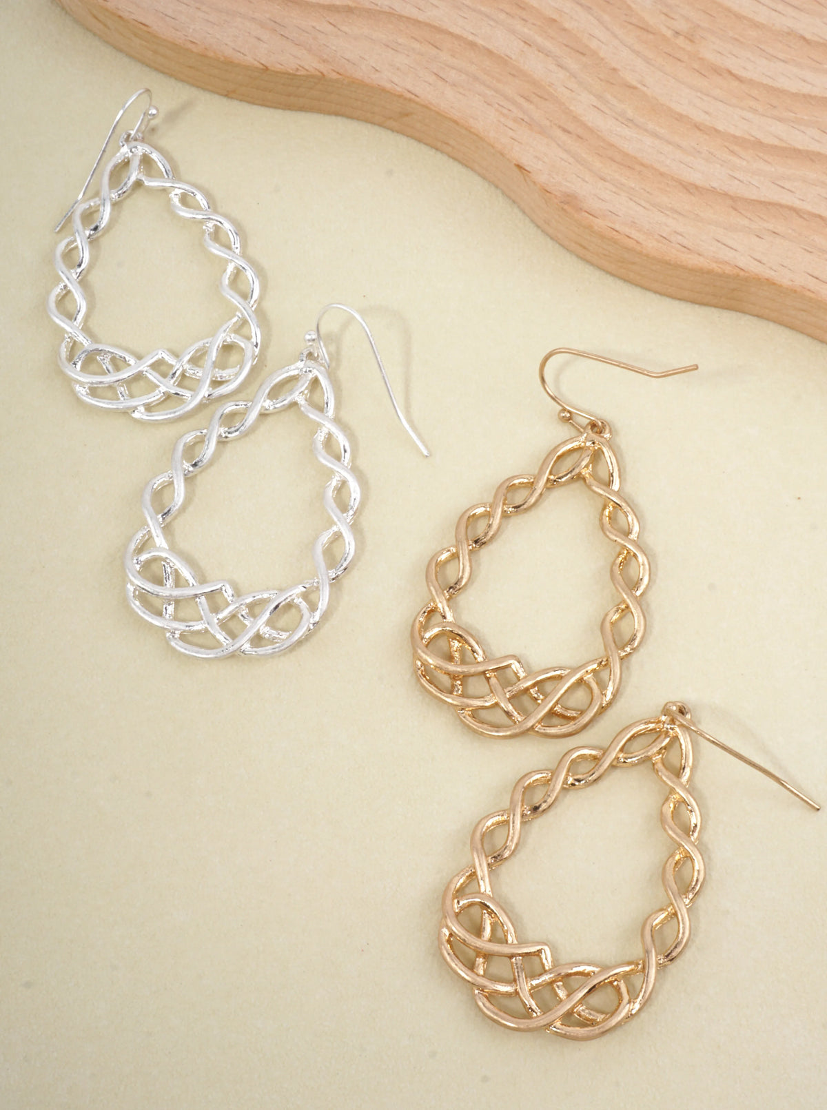 Celtic Knots Teardrop Drop Earrings