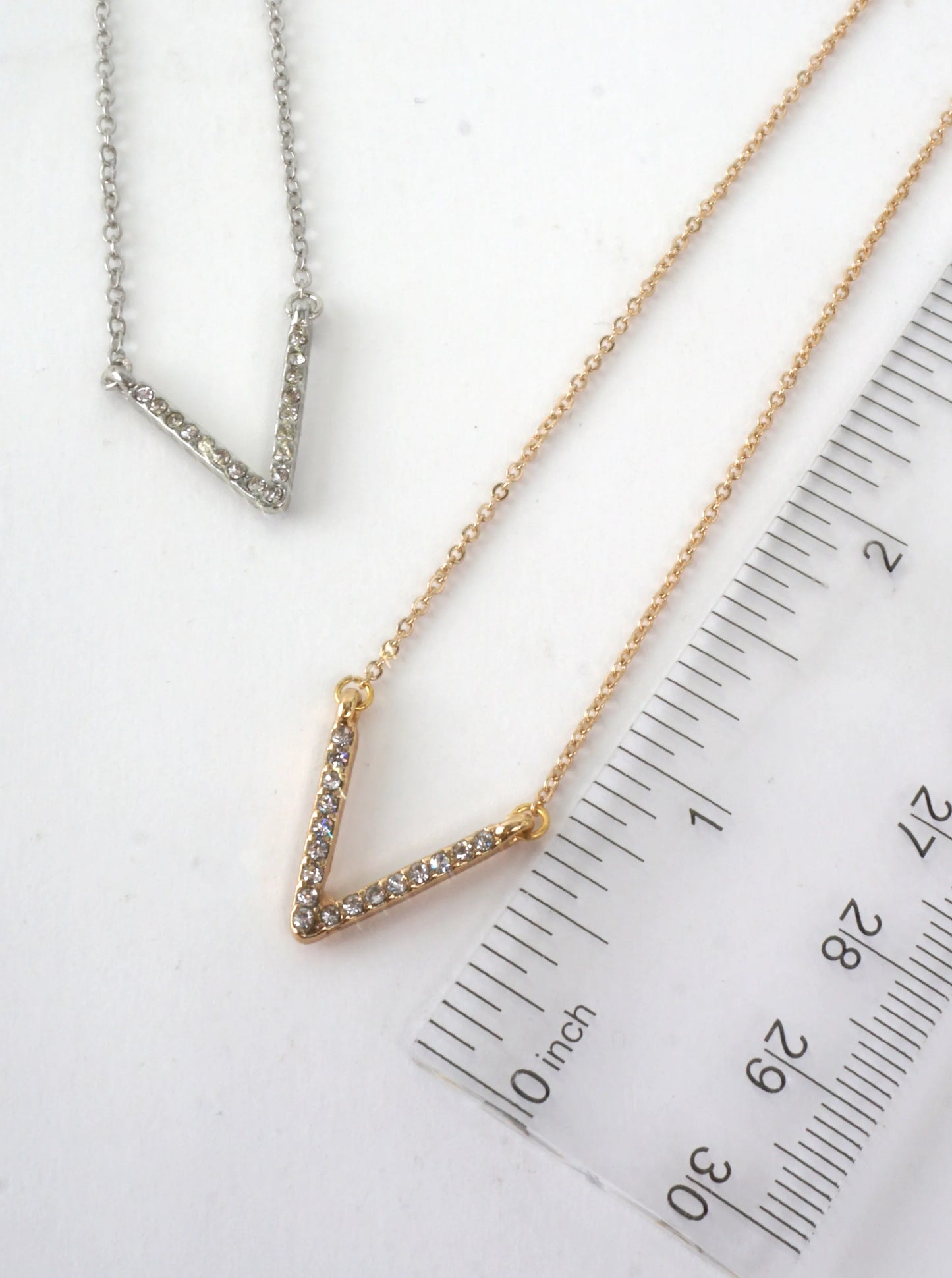 Chevron Pave Pendant Necklace