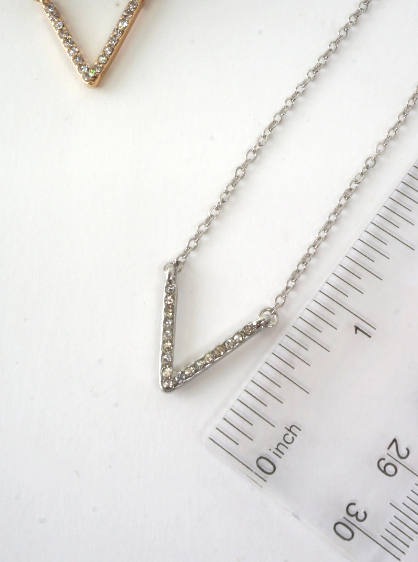 Chevron Pave Pendant Necklace