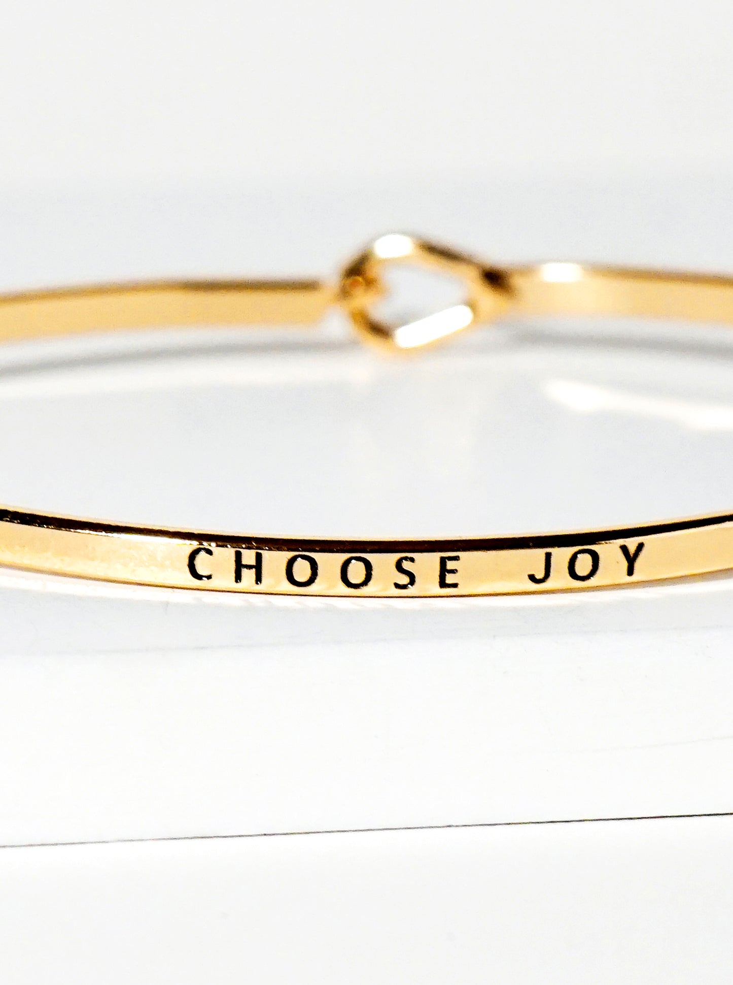 Choose Joy Engraved Inspirational Bangle Bracelet