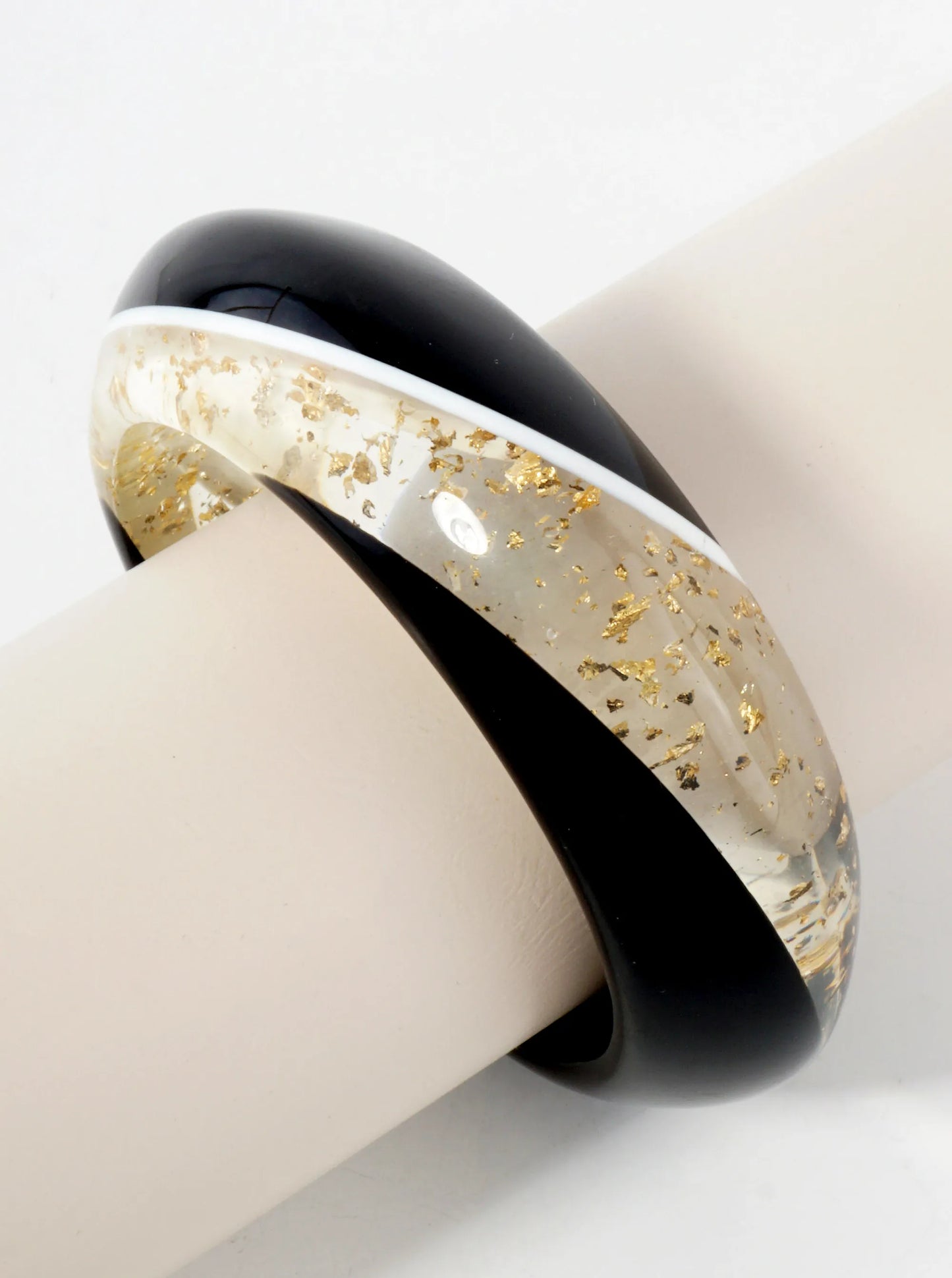 Chunky Glitter Resin Statement Bangle Bracelet
