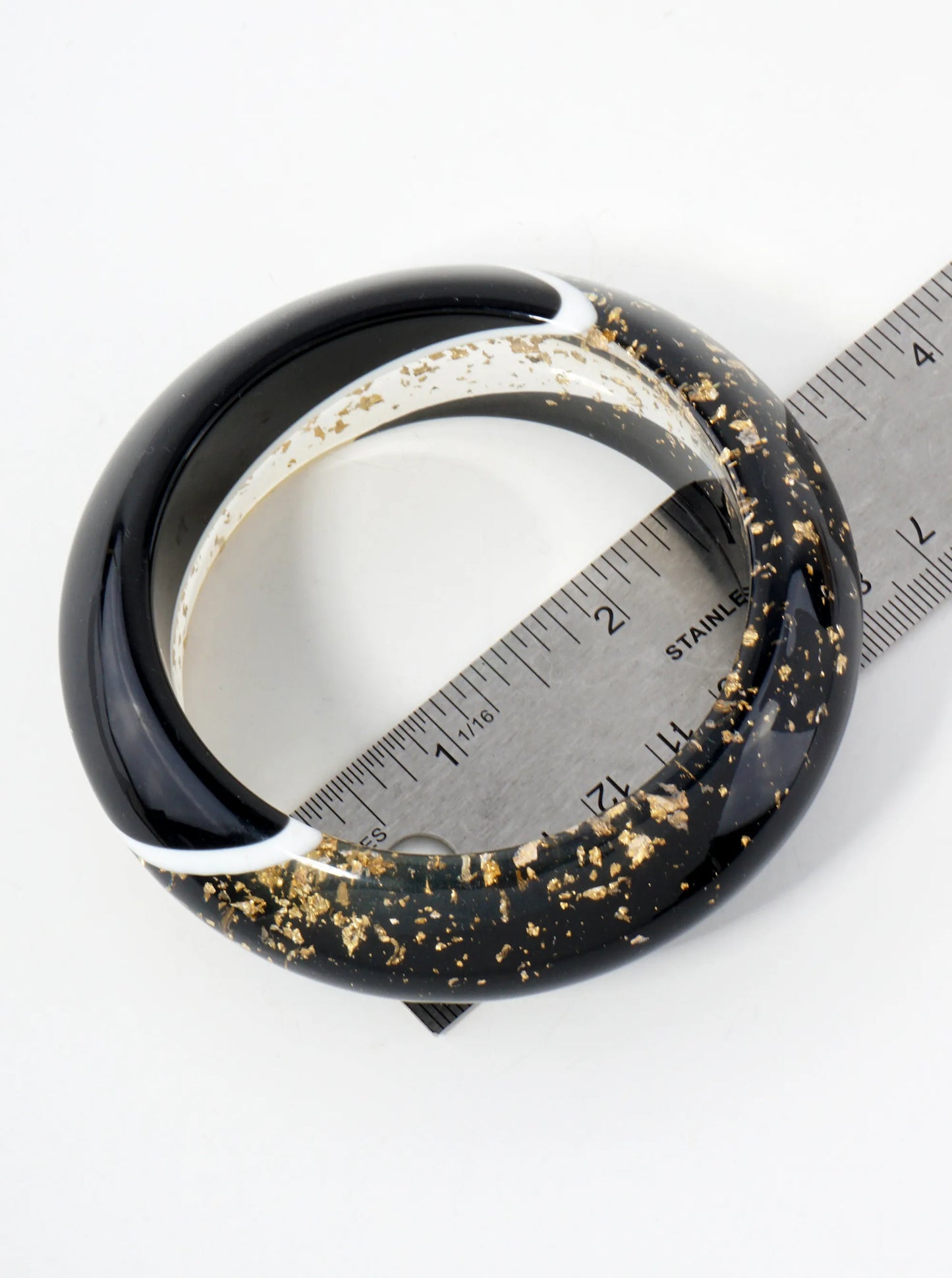 Chunky Glitter Resin Statement Bangle Bracelet