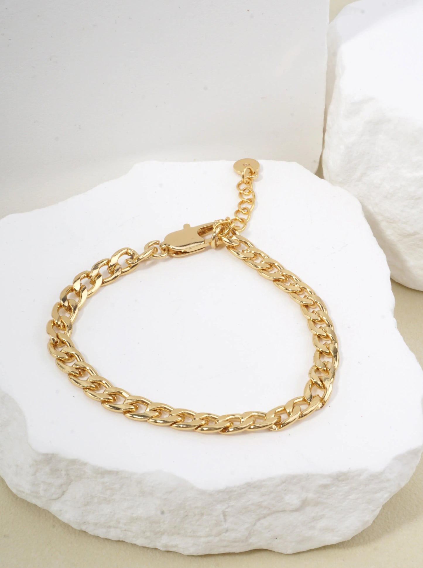 Chunky Polished Chain Lobster Clasp Bracelet