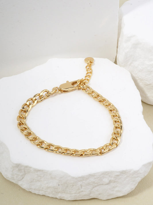 Chunky Polished Chain Lobster Clasp Bracelet