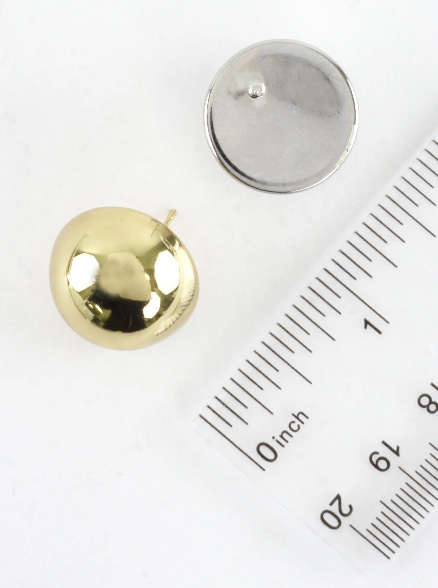 Chunky Puffy Dome Button Stud Earrings