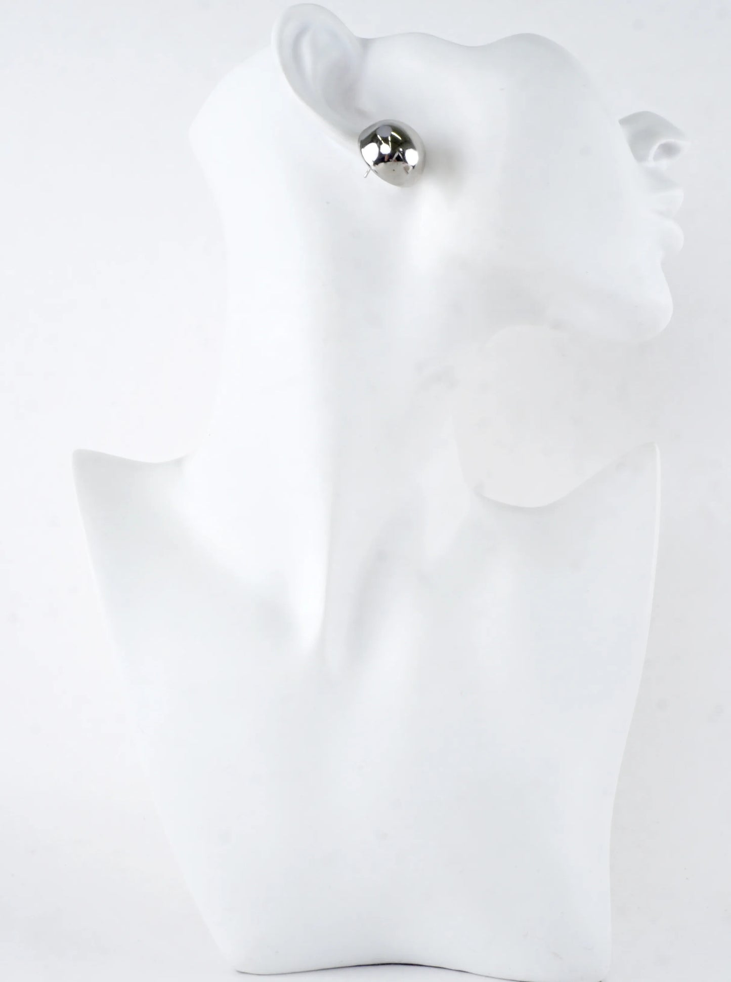 Chunky Puffy Dome Button Stud Earrings