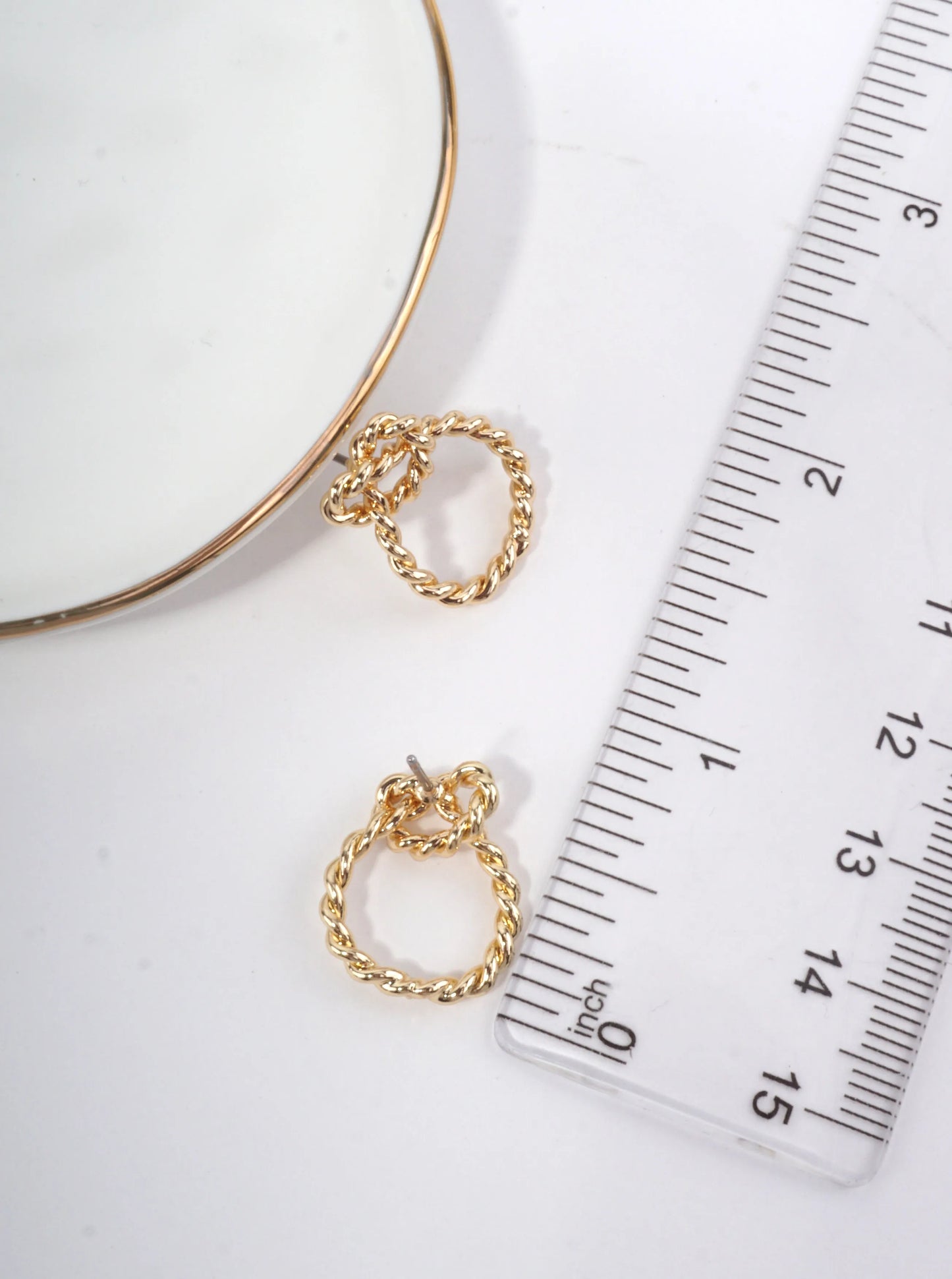 Classic Cable Texture Stud Earrings