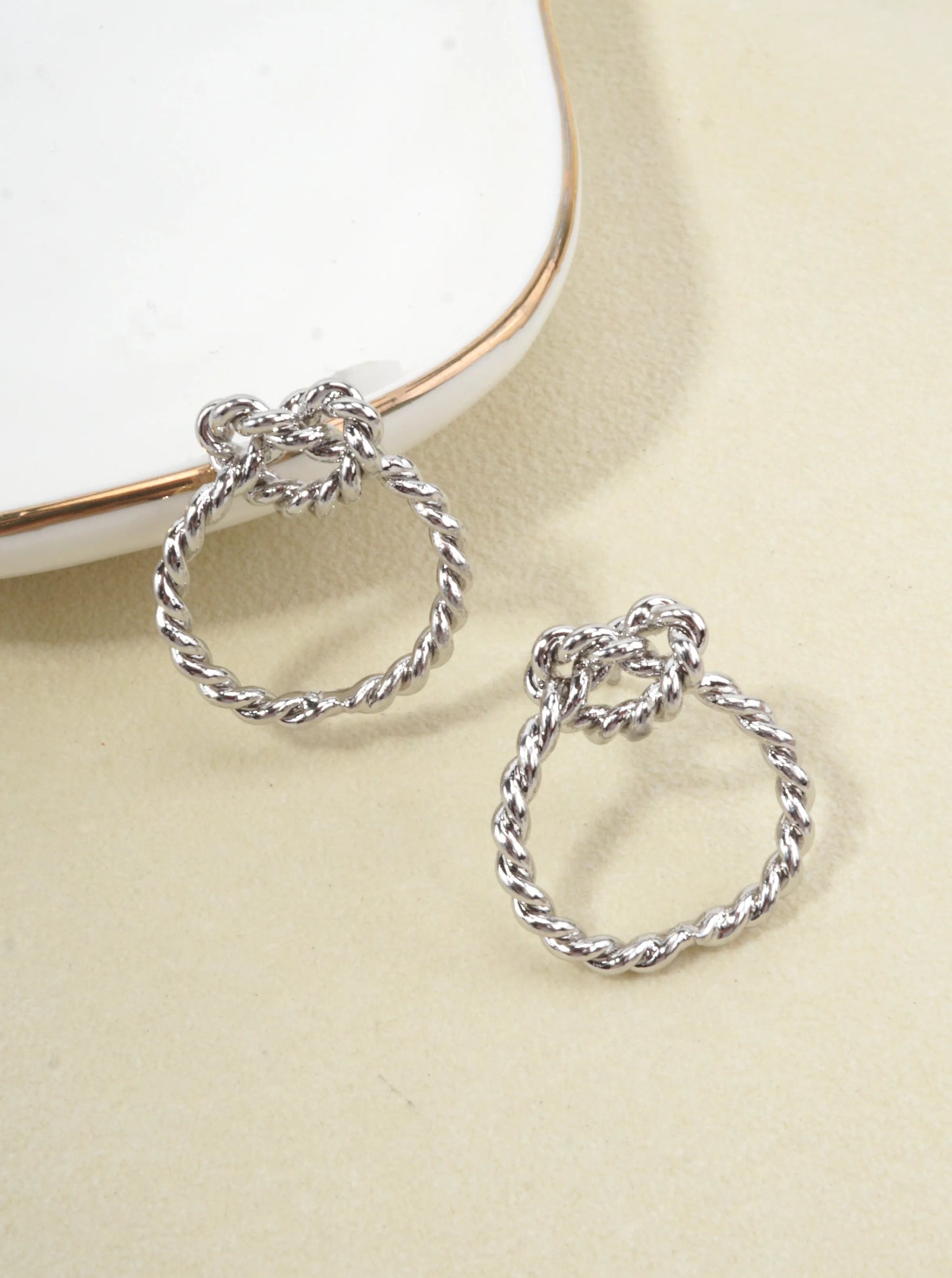 Classic Cable Texture Stud Earrings
