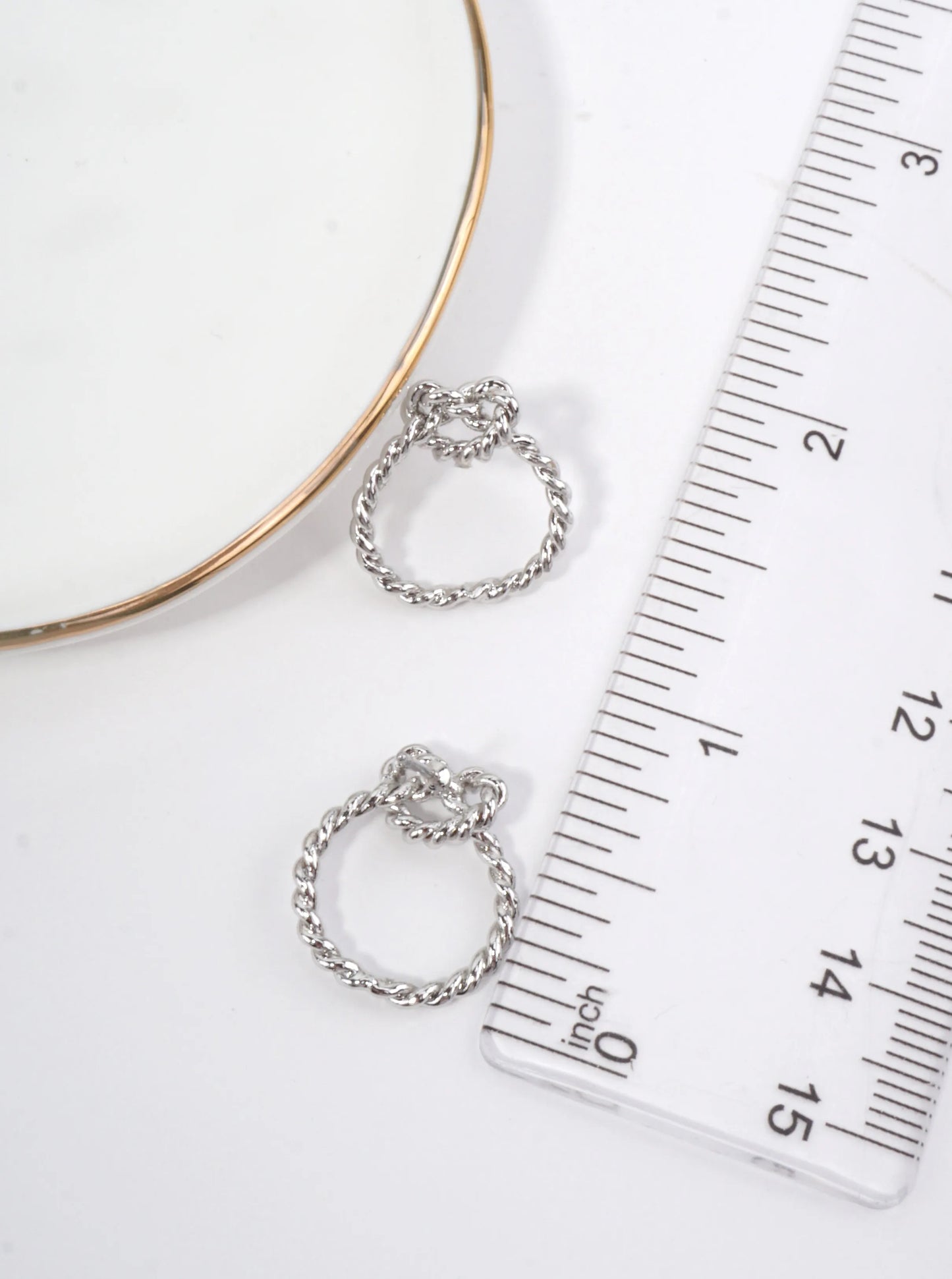 Classic Cable Texture Stud Earrings