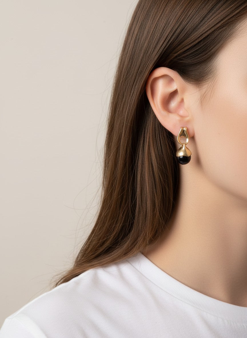 Classic Resin Pearl Dangle Drop Earrings