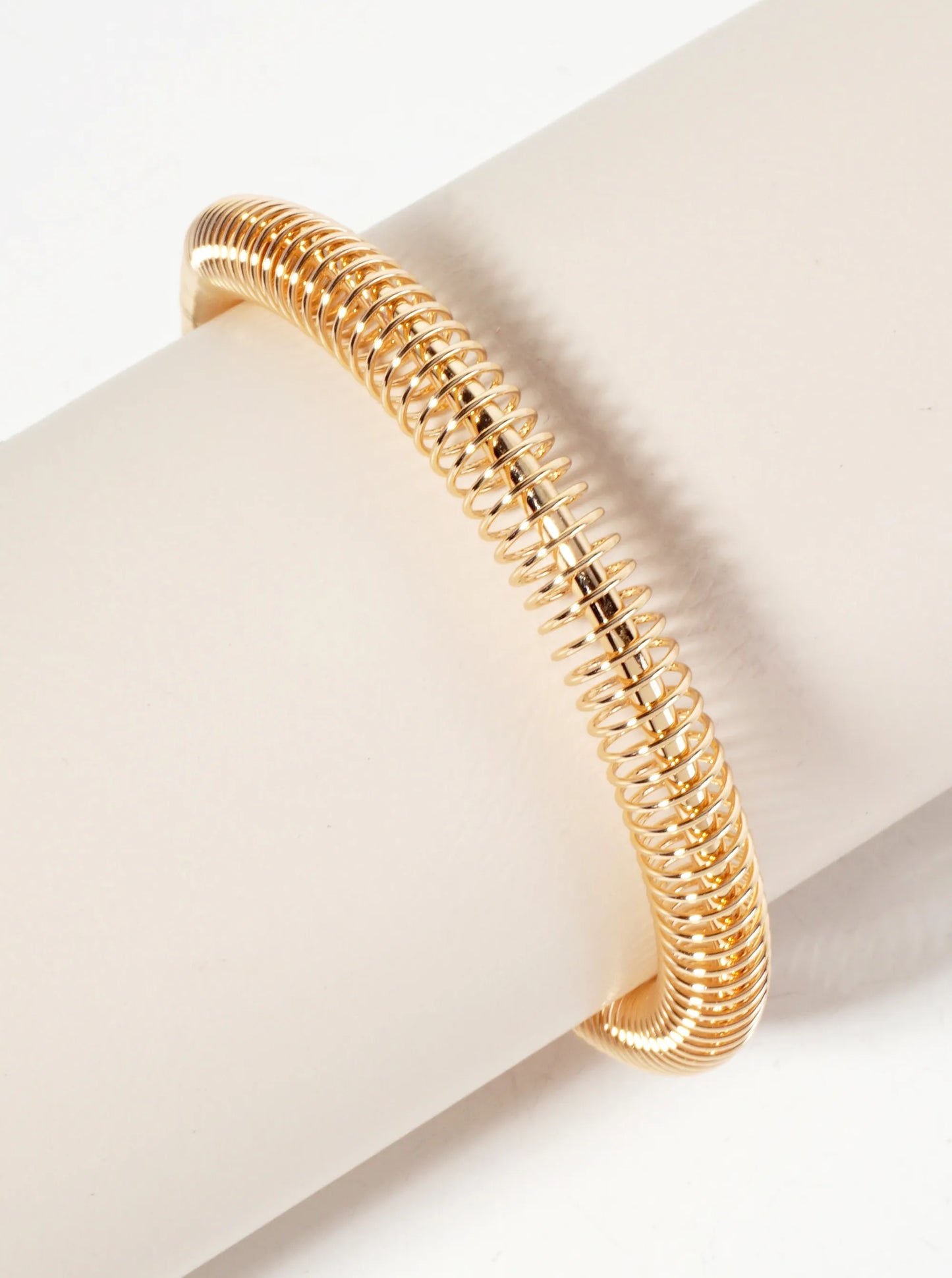 Coiled Metal Wire Open Cuff Bracelet