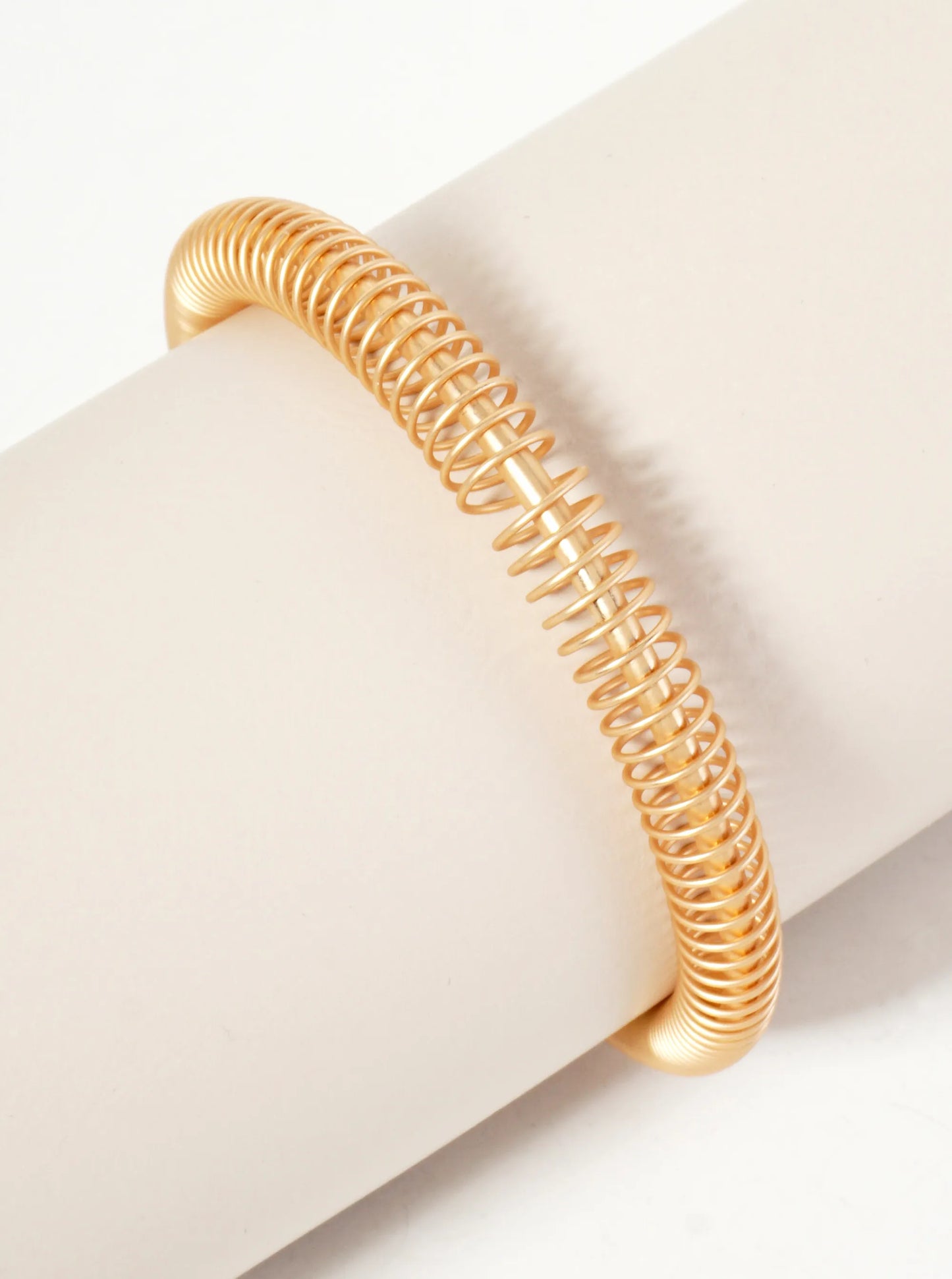 Coiled Metal Wire Open Cuff Bracelet