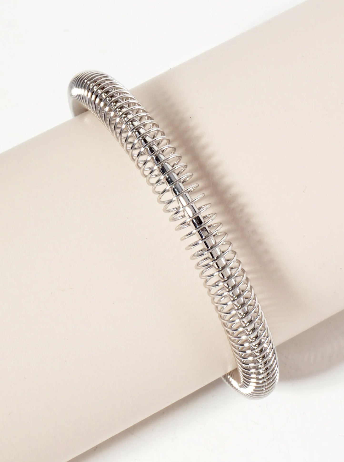 Coiled Metal Wire Open Cuff Bracelet