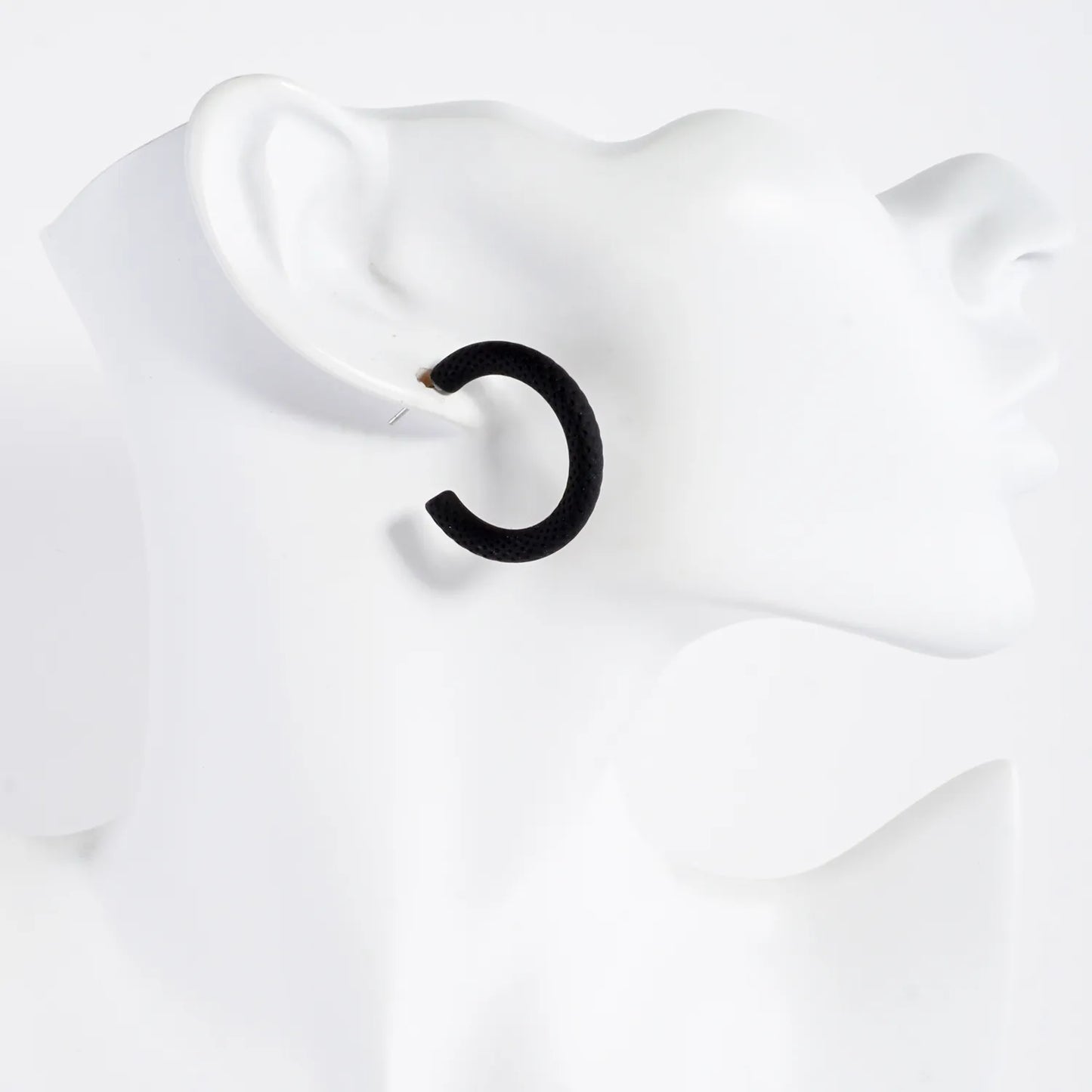 Color-Coated 30mm Textured Open Hoop Earrings