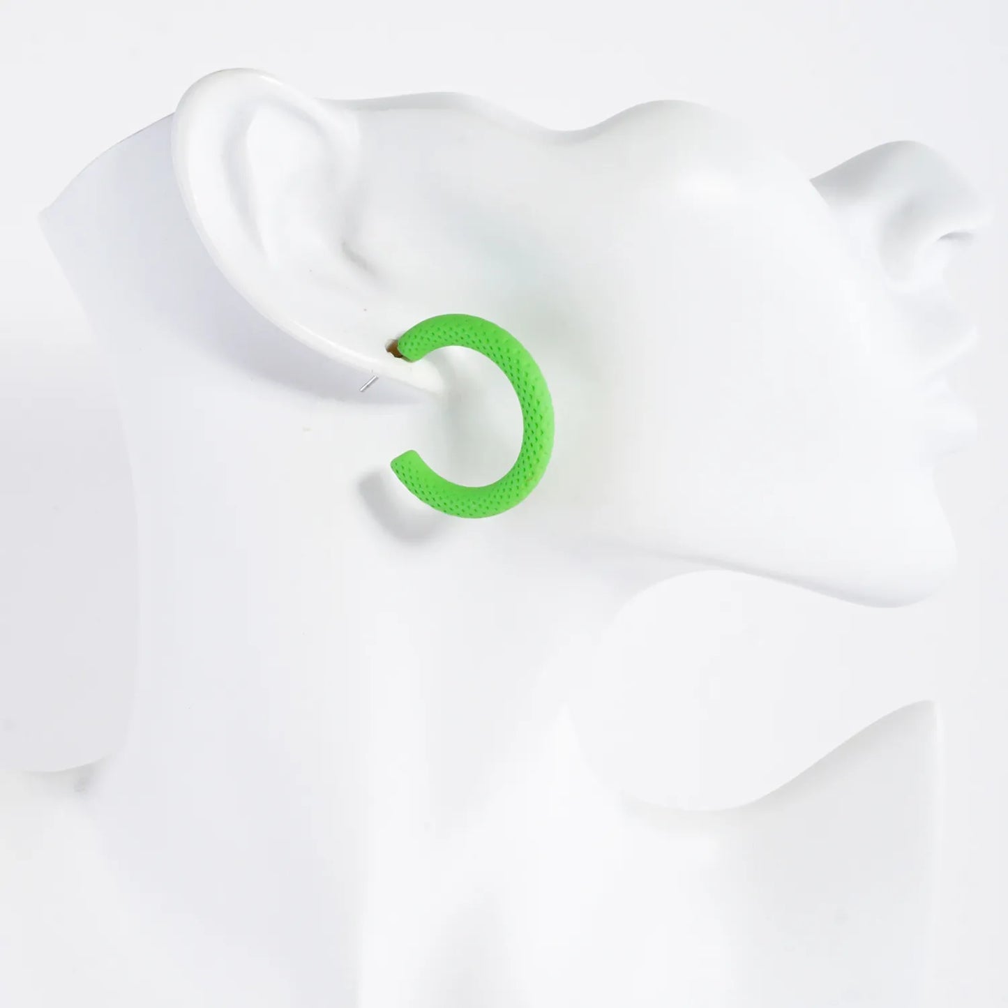 Color-Coated 30mm Textured Open Hoop Earrings