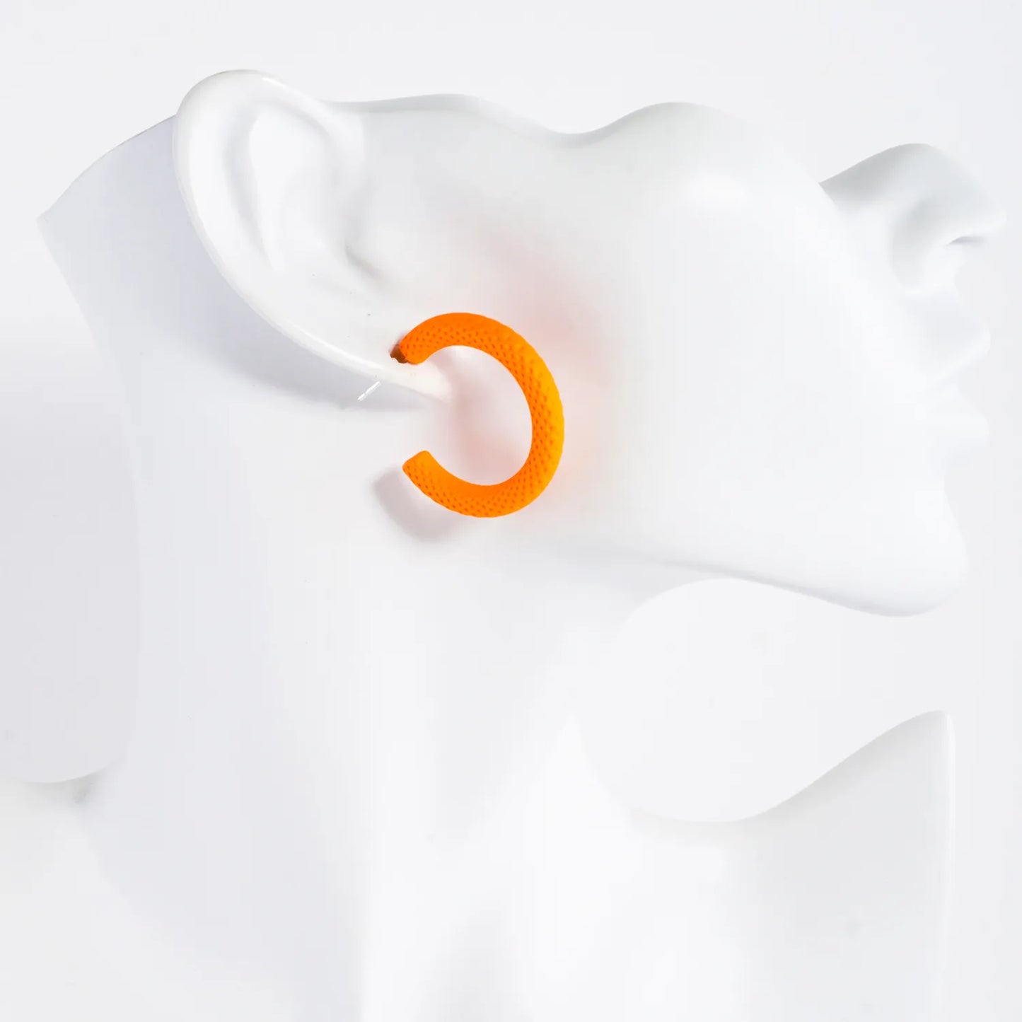 Color-Coated 30mm Textured Open Hoop Earrings
