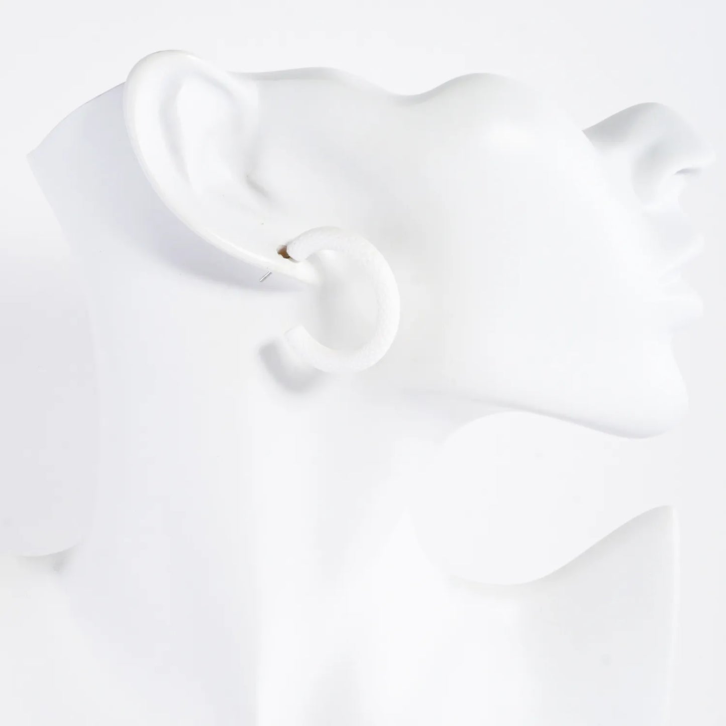 Color-Coated 30mm Textured Open Hoop Earrings