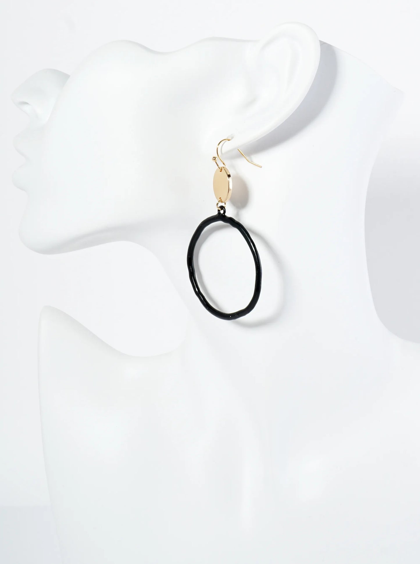Color-Coated Circle Drop Dangle Earrings