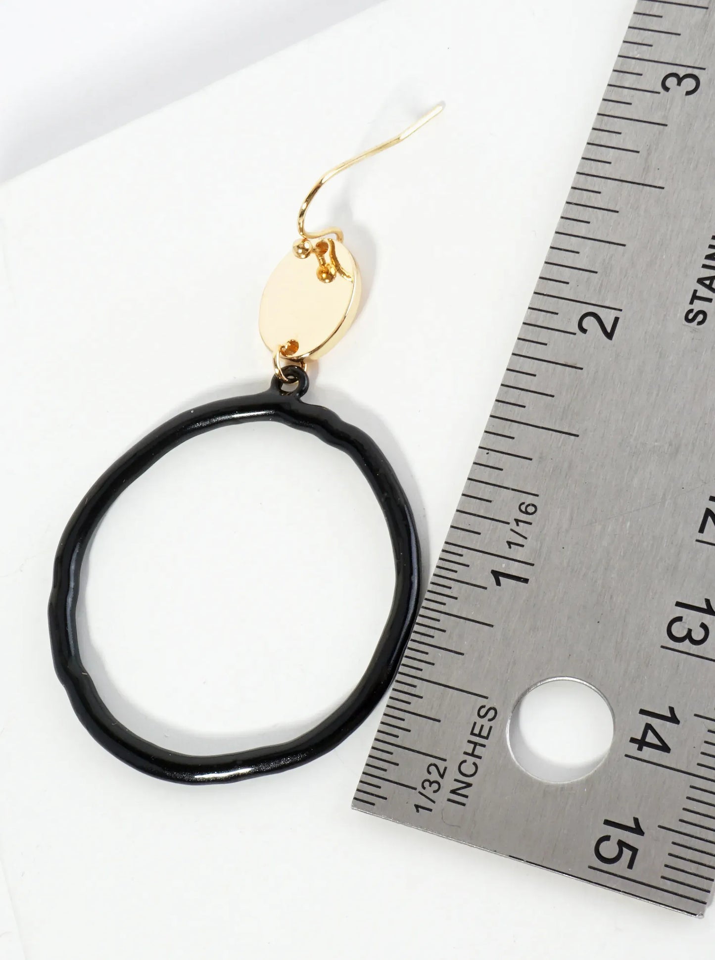 Color-Coated Circle Drop Dangle Earrings