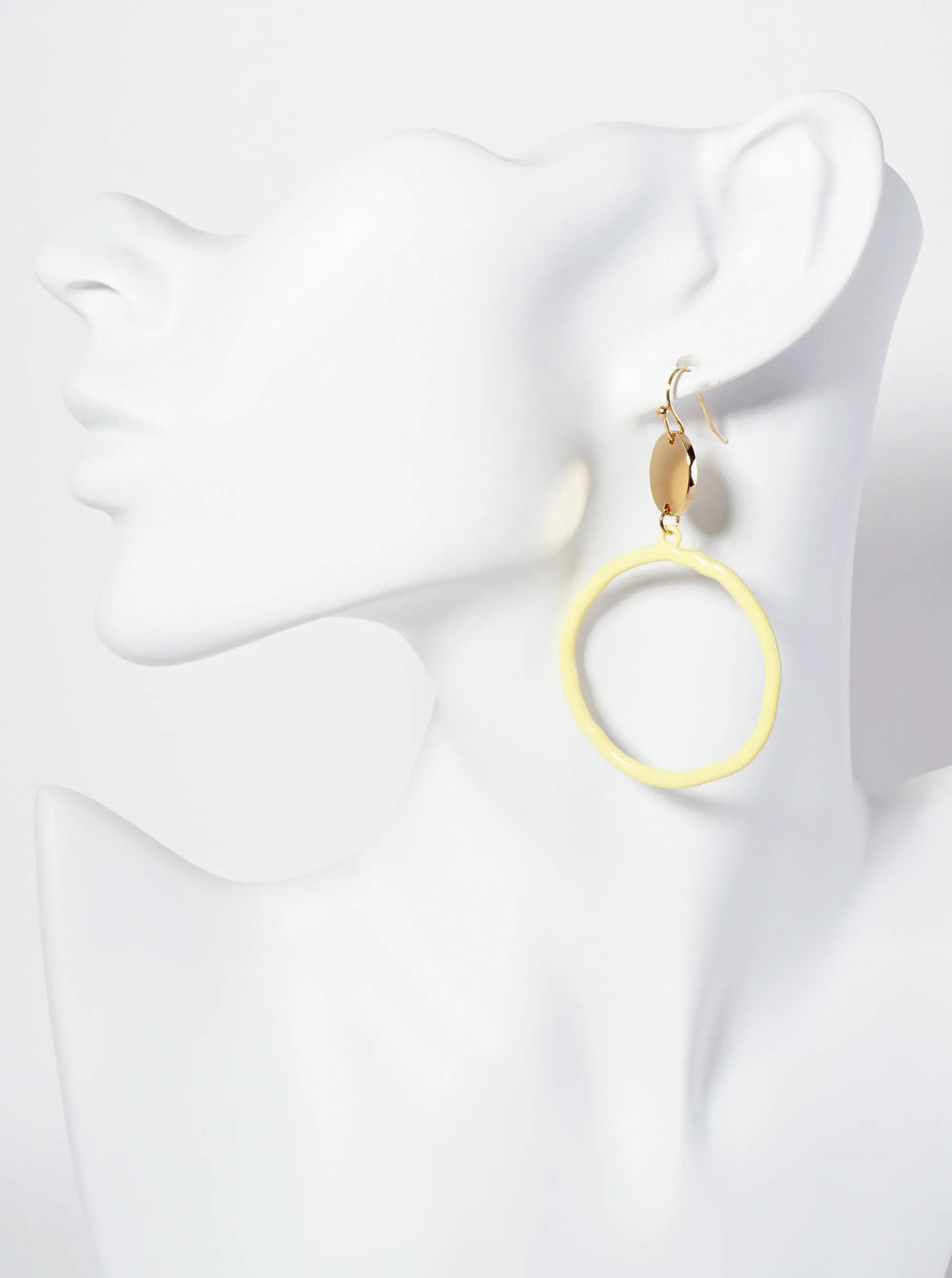 Color-Coated Circle Drop Dangle Earrings