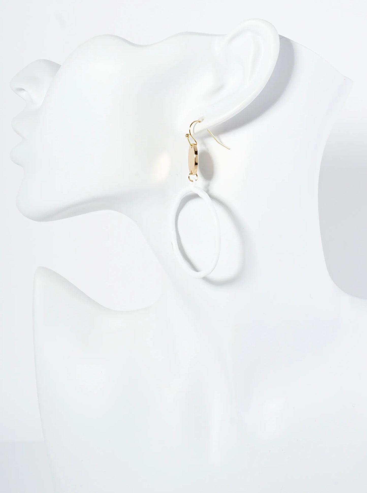 Color-Coated Circle Drop Dangle Earrings