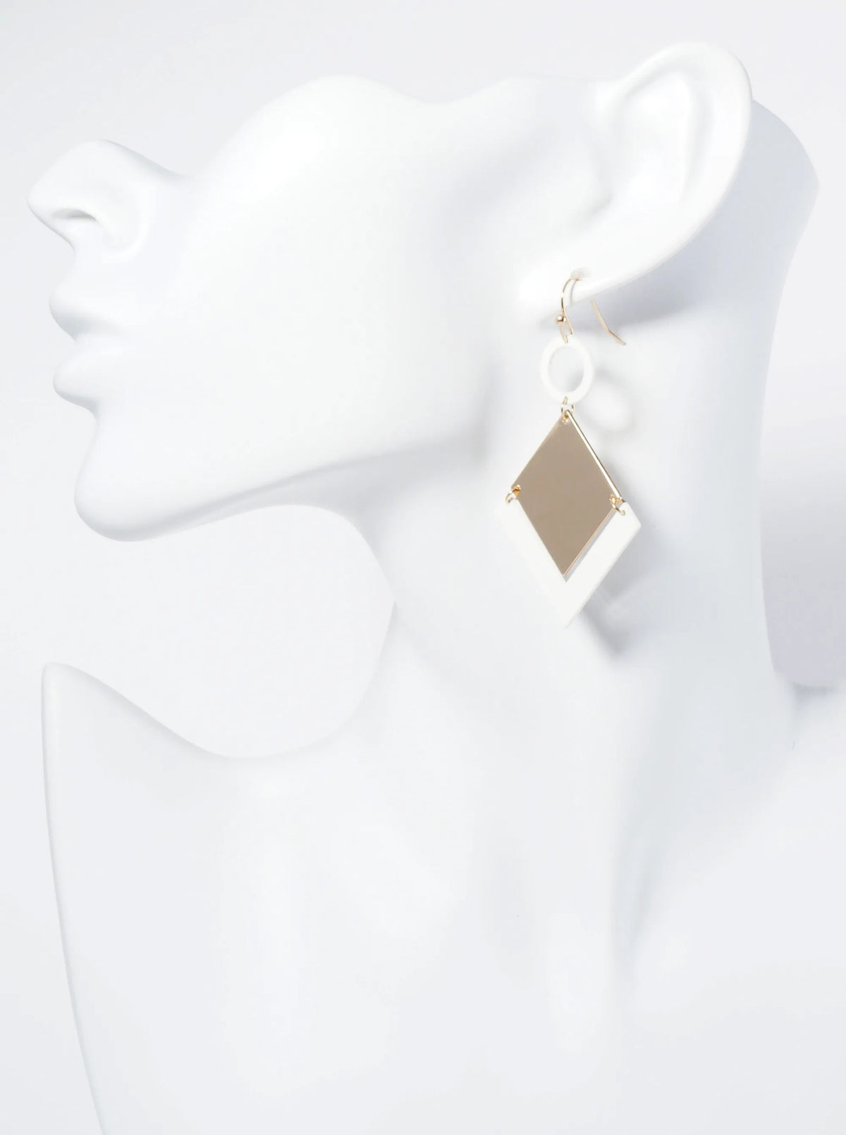 Color Coated Geometric Dangle Earrings