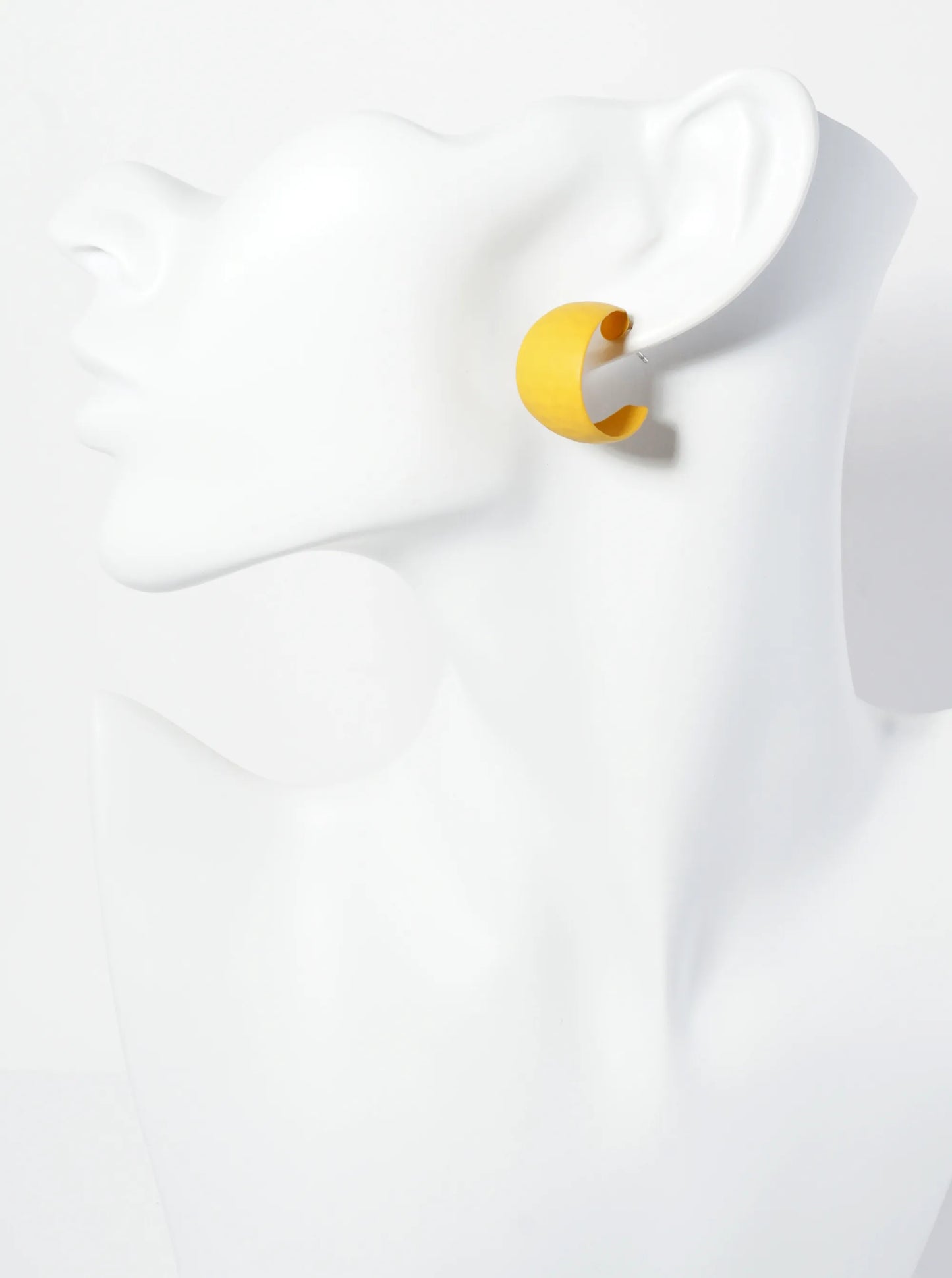 Color Coated Hammered 20mm Wide Hoop Earrings
