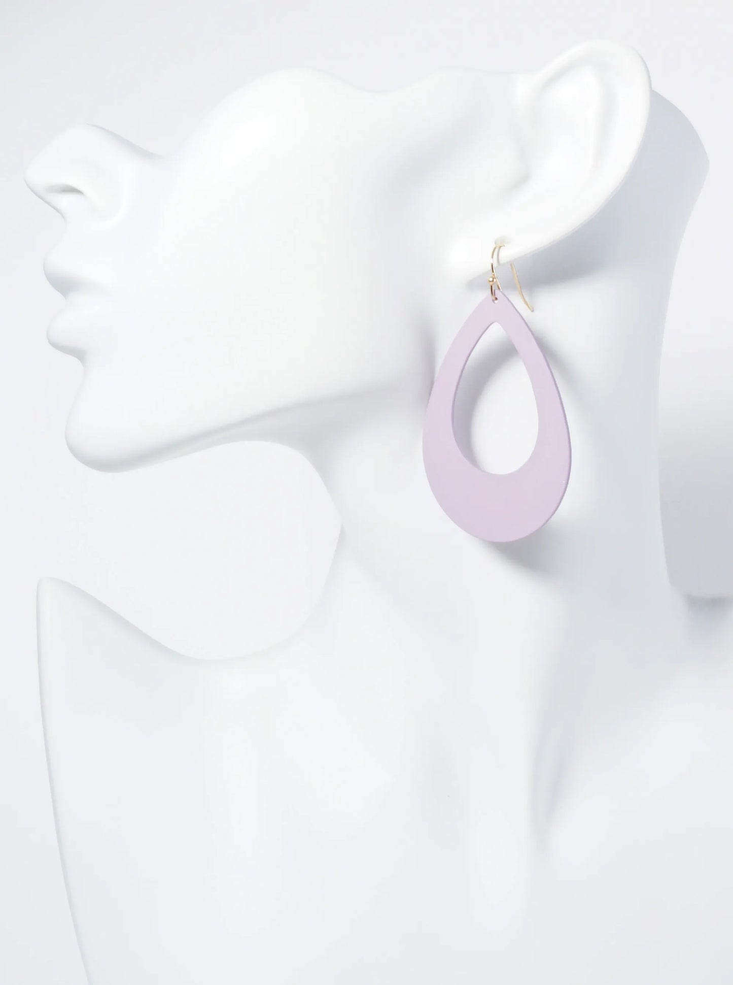 Color Coated Metal Cut Out Teardrop Dangle Earrings