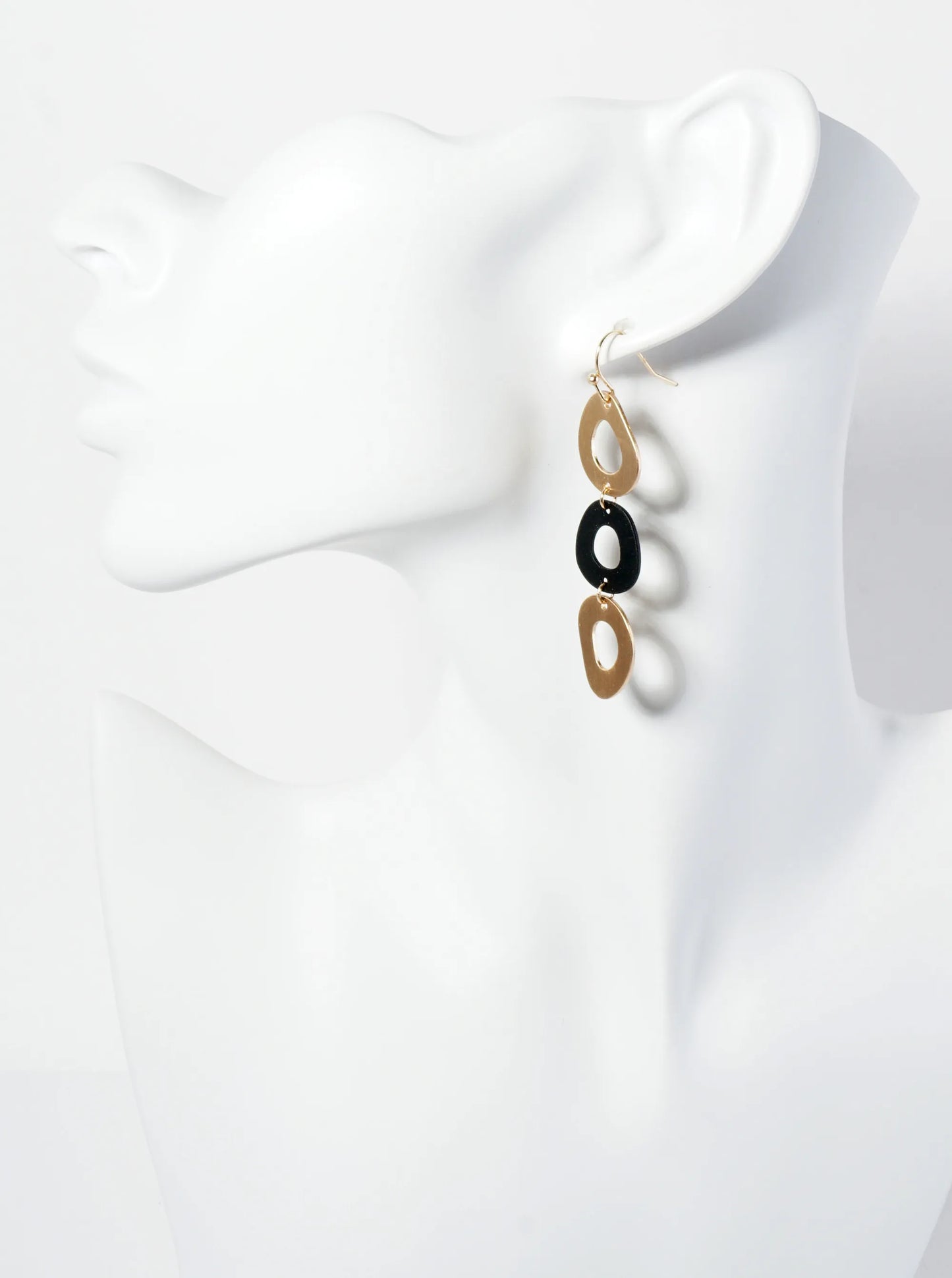 Color Coated Organic Circle Drop Dangle Earrings