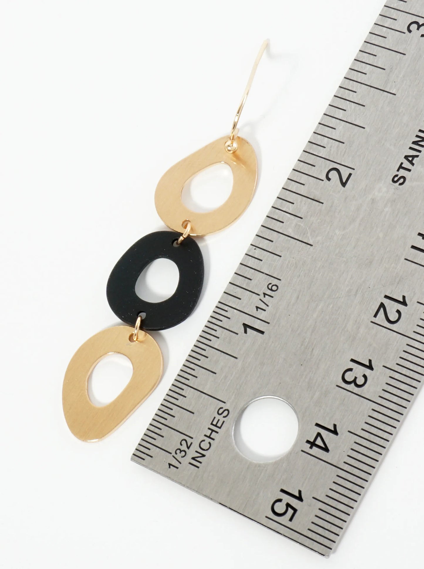 Color Coated Organic Circle Drop Dangle Earrings