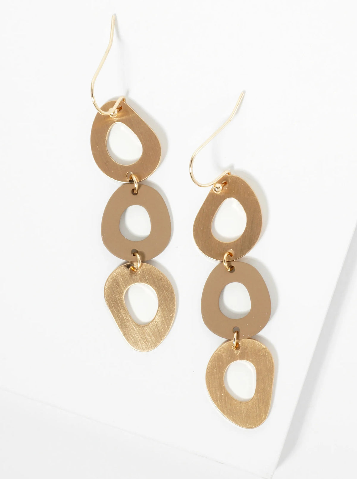 Color Coated Organic Circle Drop Dangle Earrings