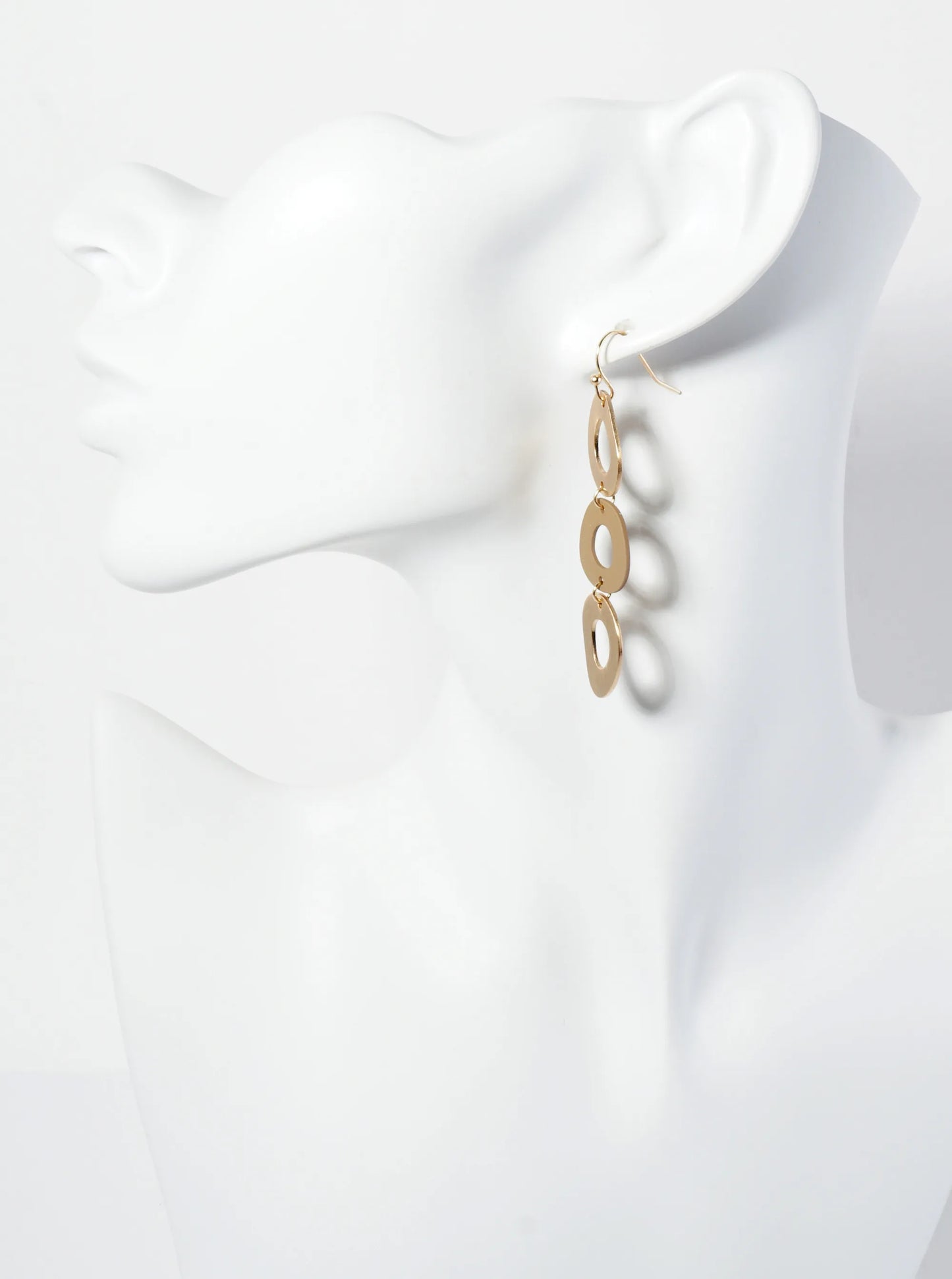 Color Coated Organic Circle Drop Dangle Earrings