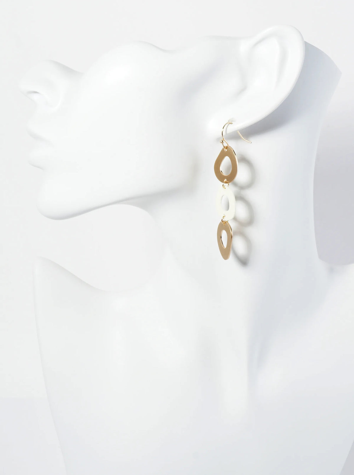 Color Coated Organic Circle Drop Dangle Earrings