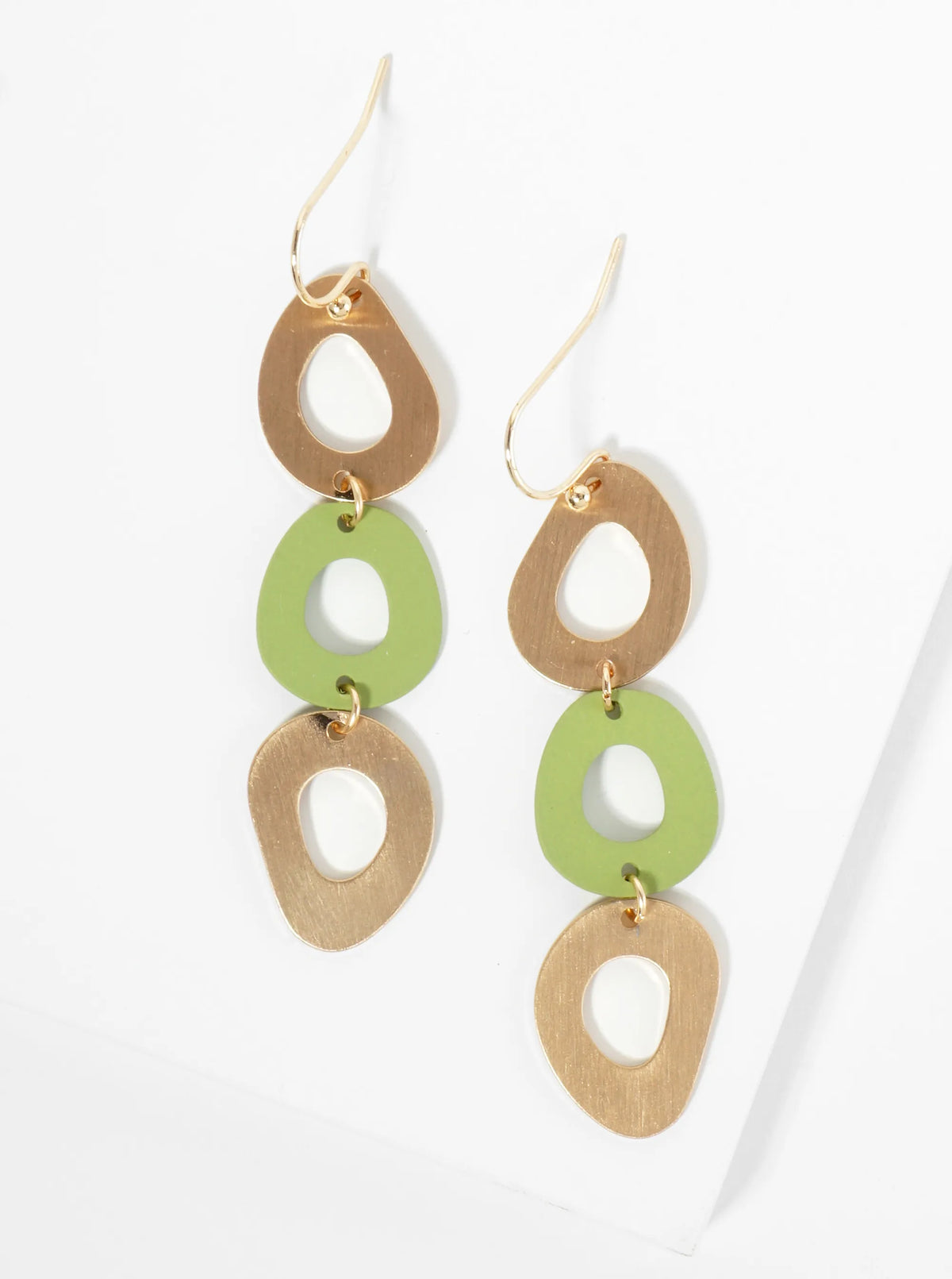 Color Coated Organic Circle Drop Dangle Earrings