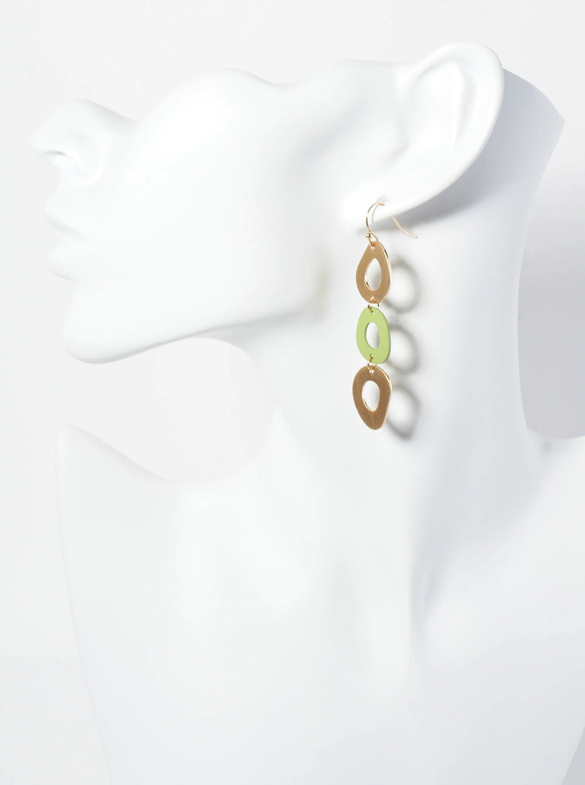 Color Coated Organic Circle Drop Dangle Earrings