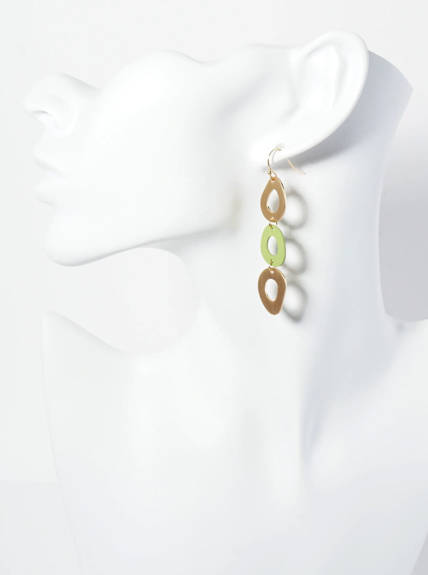Color Coated Organic Circle Drop Dangle Earrings