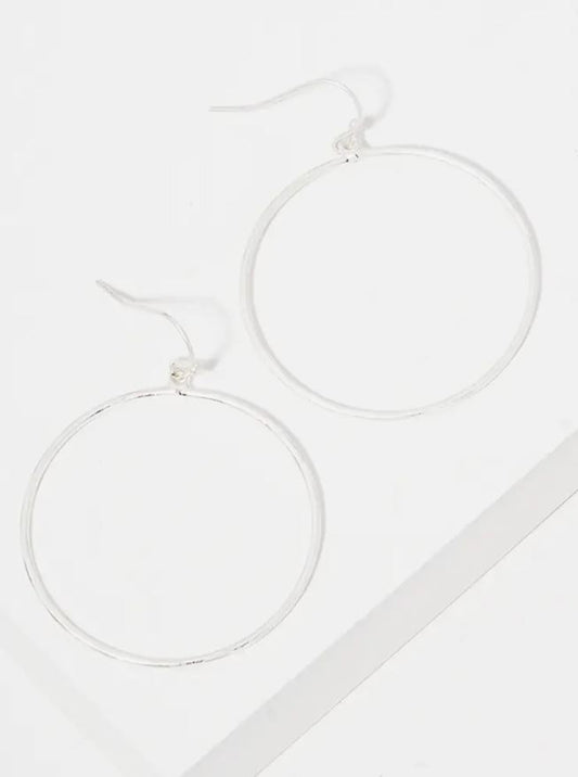 Color Coated Metal Round Shaped Lightweight Dangle Drop Earrings