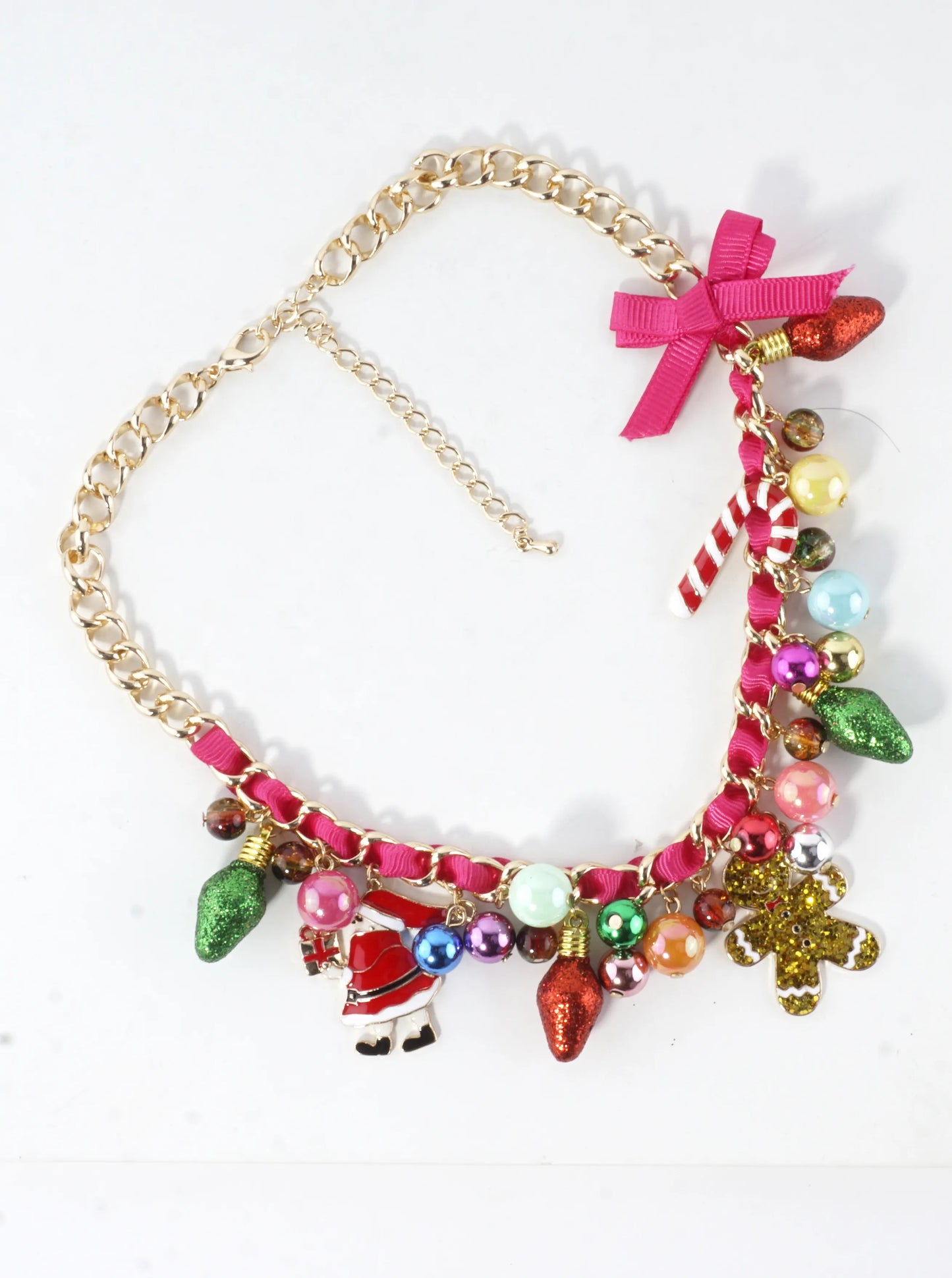 Colorful Christmas Charm Necklace