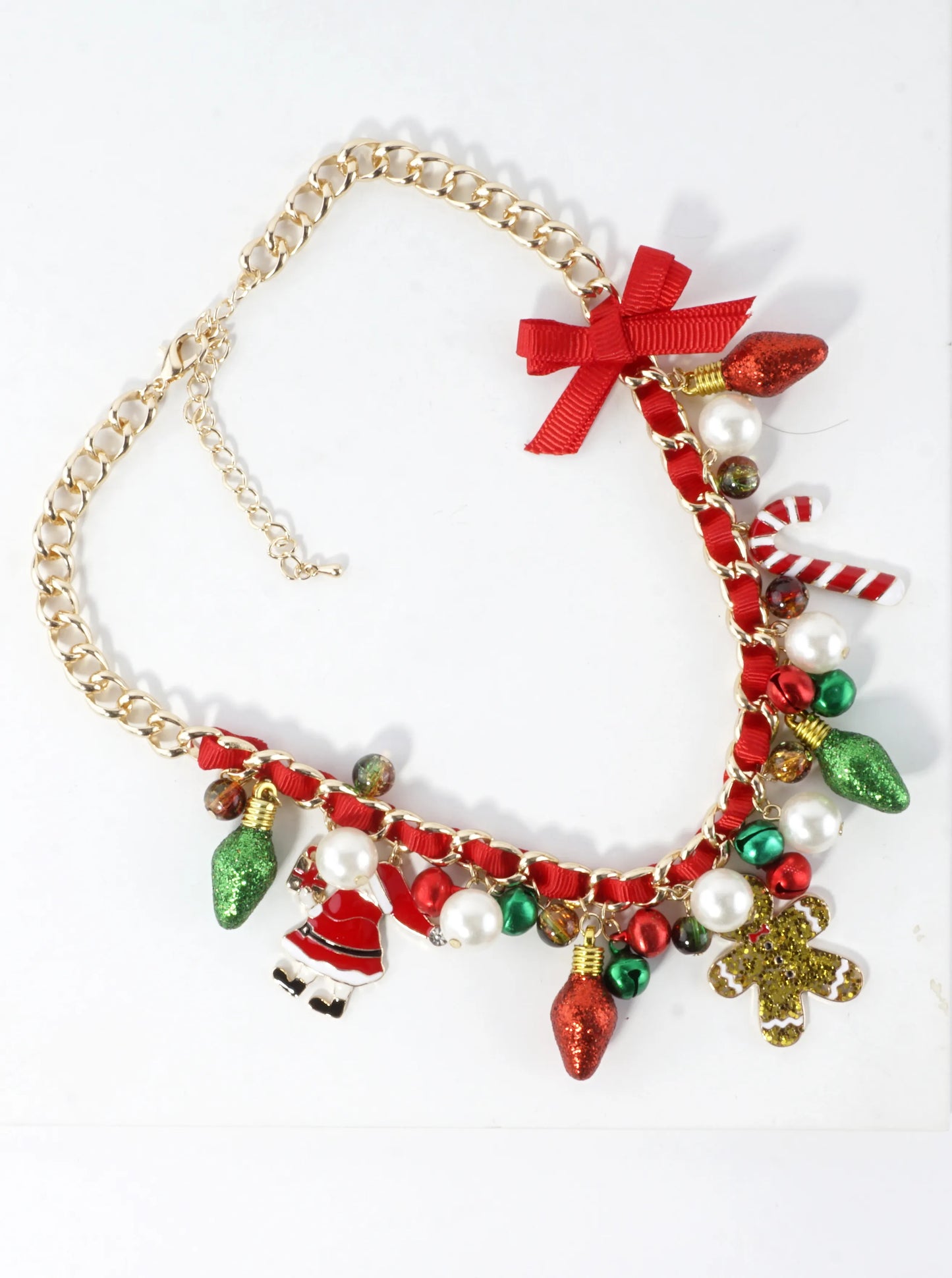 Colorful Christmas Charm Necklace