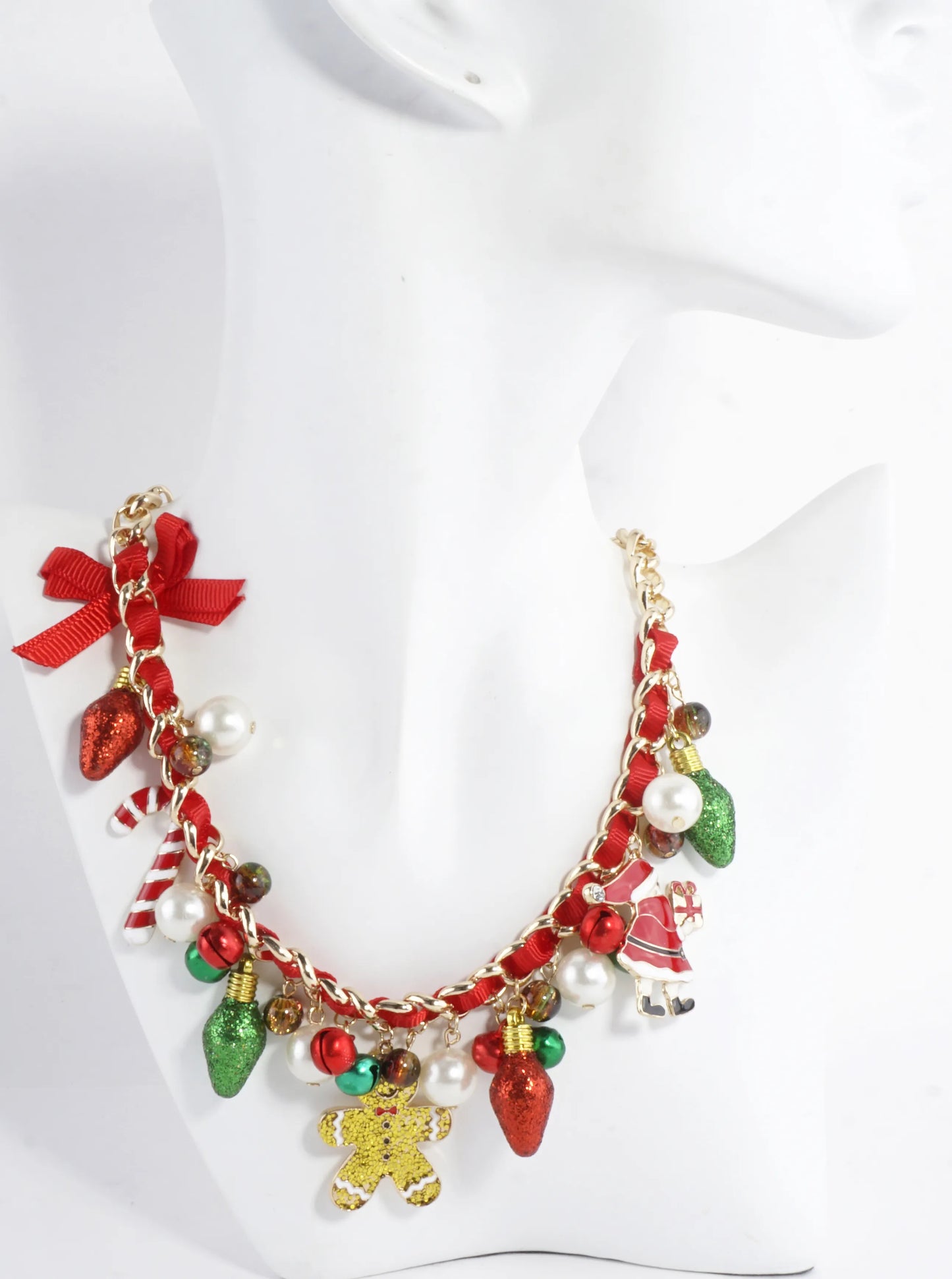 Colorful Christmas Charm Necklace