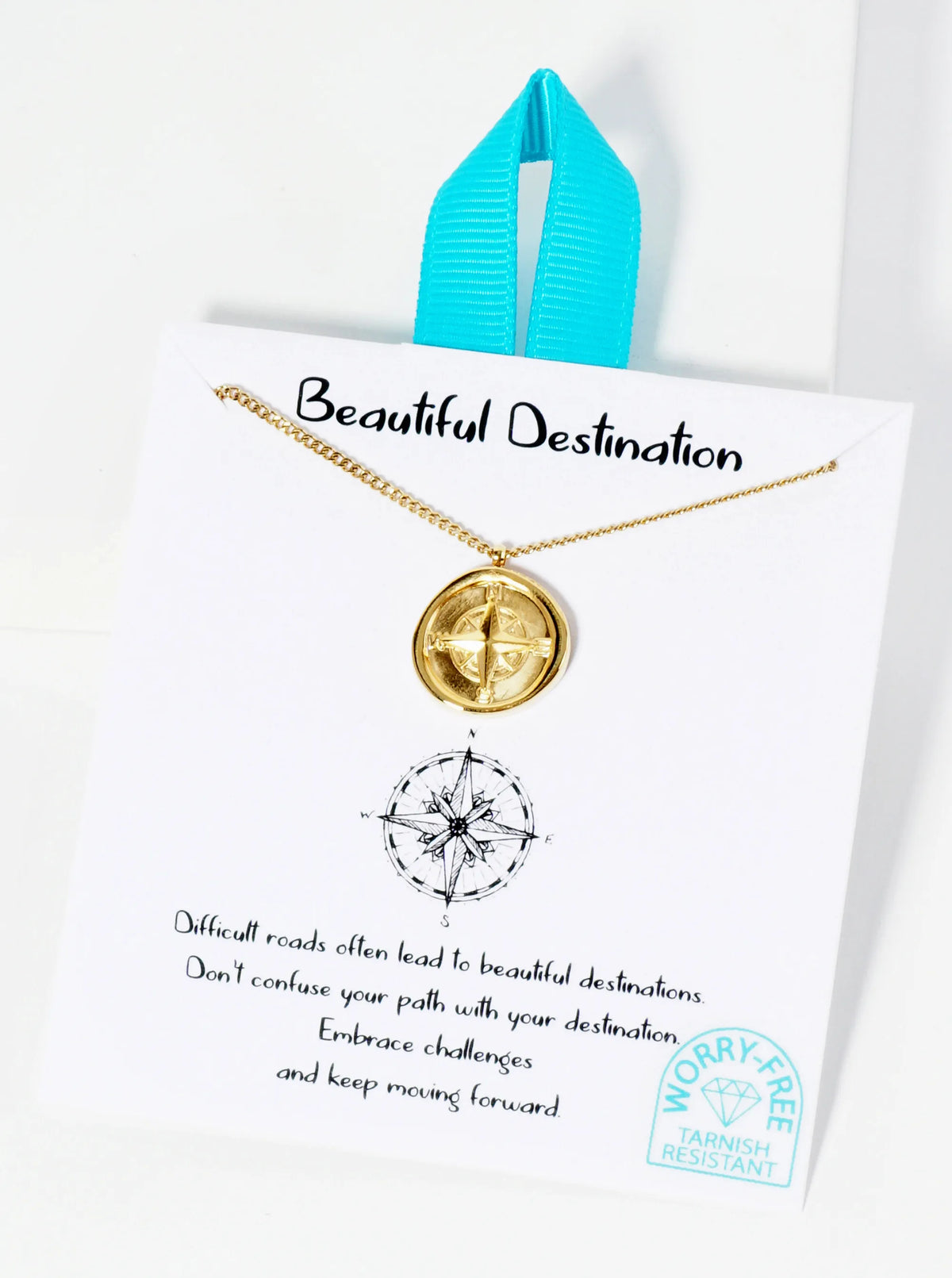 Compass Pendant Hypoallergenic Stainless Steel Necklace