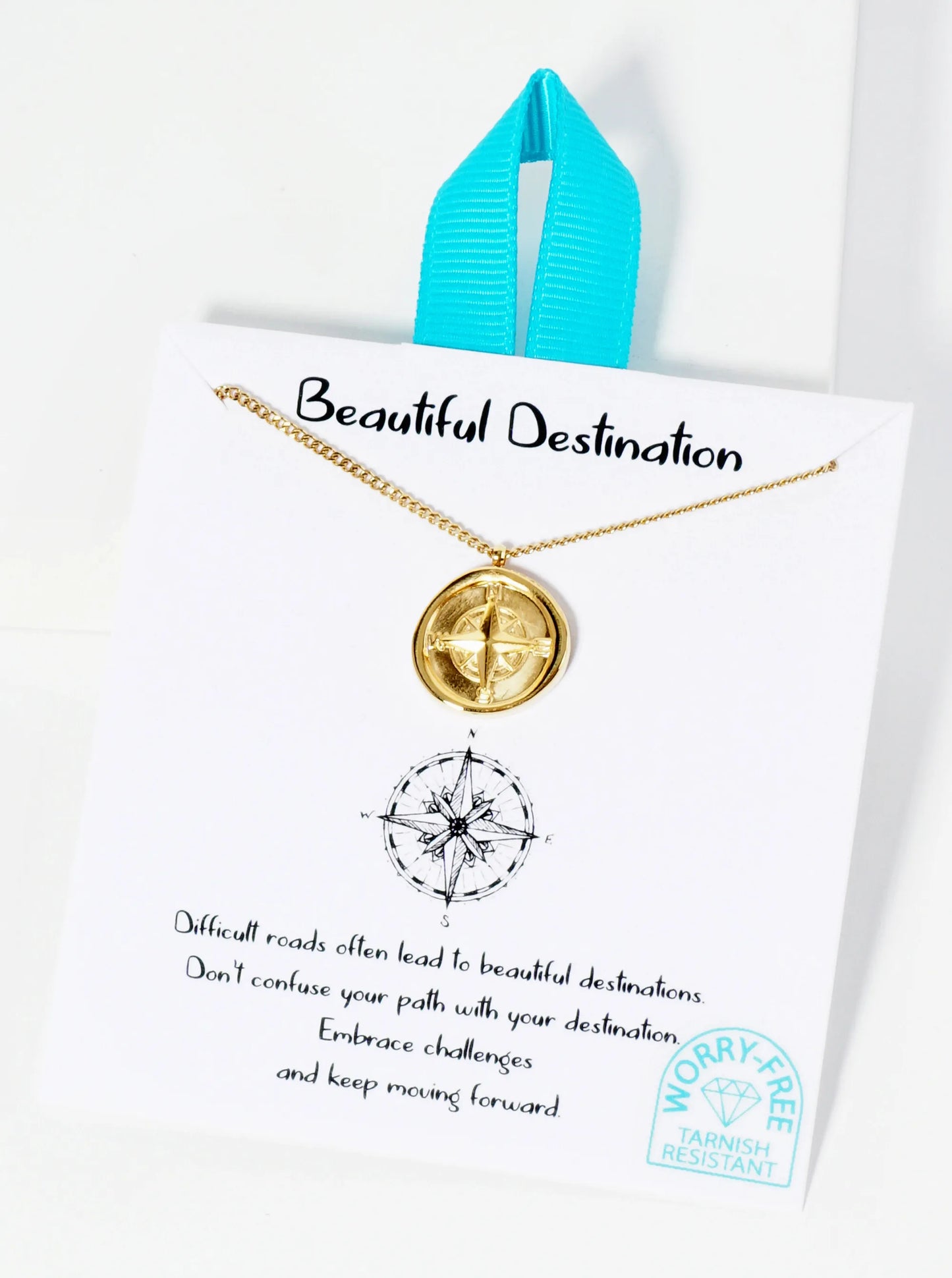 Compass Pendant Hypoallergenic Stainless Steel Necklace