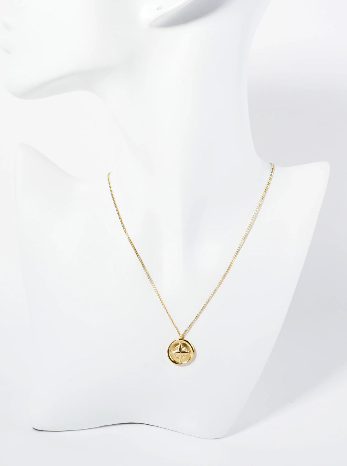 Compass Pendant Hypoallergenic Stainless Steel Necklace