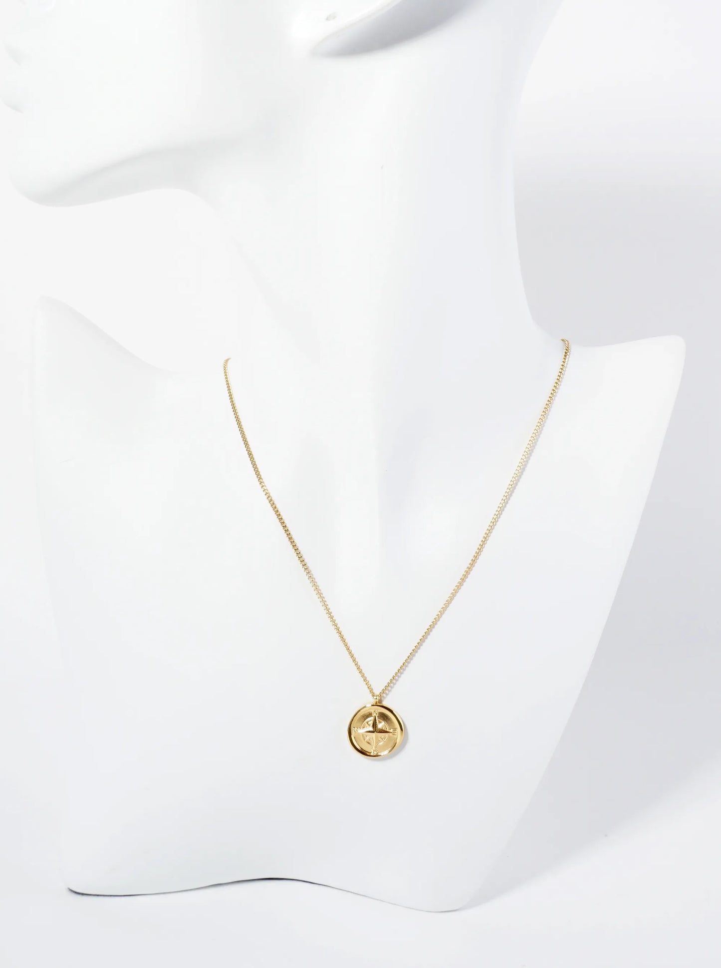 Compass Pendant Hypoallergenic Stainless Steel Necklace